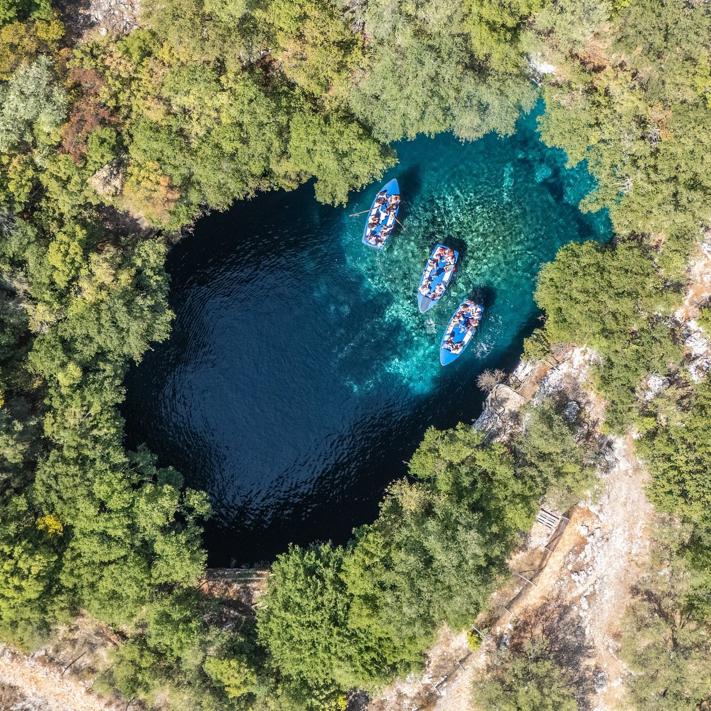 Melissani Cave 📍

Nestled in Kefalonia, is a stunning natural wonder where sunlight transforms the underground waters into vibrant shades of blue. 

Discovered in 1951, it&rsquo;s steeped in Greek mythology, linked to the nymph Melissani and the god