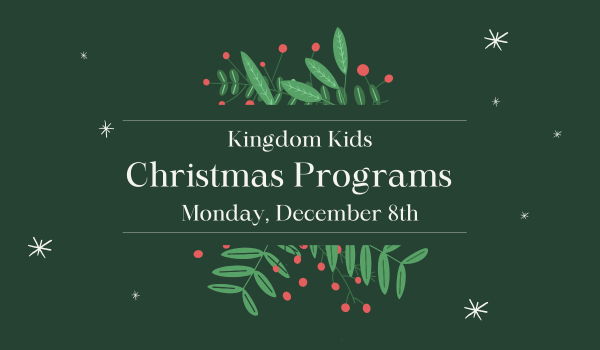 3s, 4s, & 5s Christmas Programs