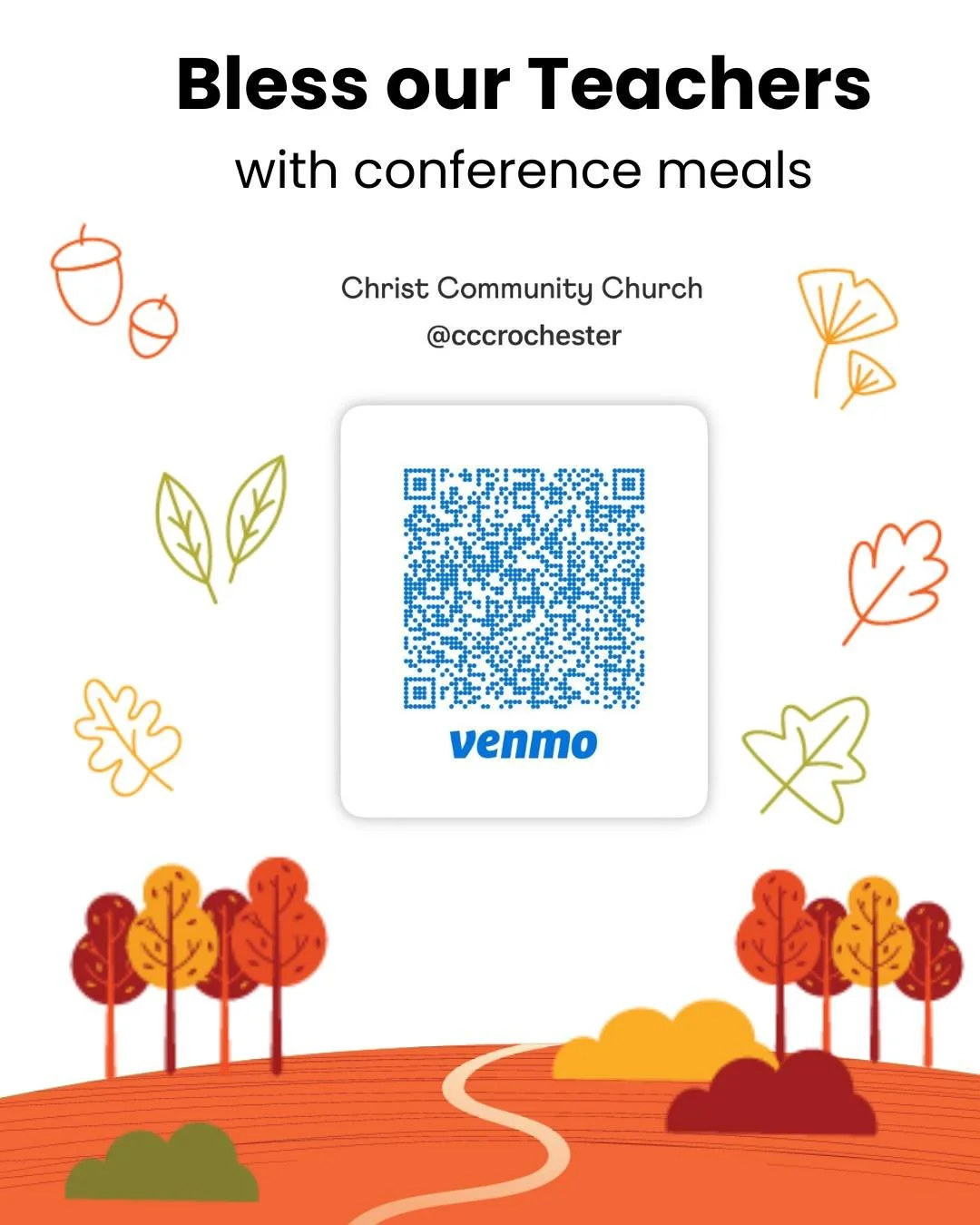 Fall Conferences are in three weeks and teachers are busy preparing assessments and reports to share with parents. As teachers will be working extra hours to meet with families, we are providing them with Monday dinner and Tuesday lunch during confer