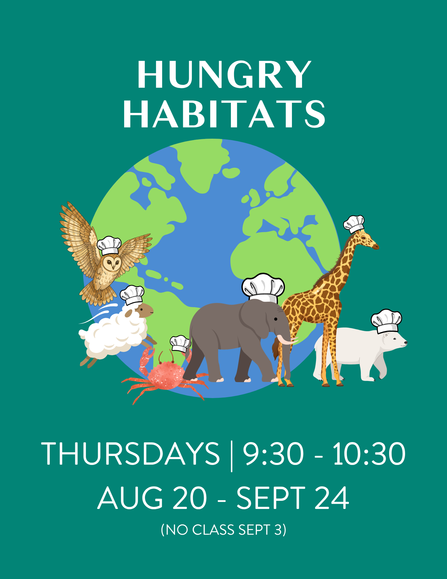THURSDAYS HUNGRY HABITATS 9:30-10:30