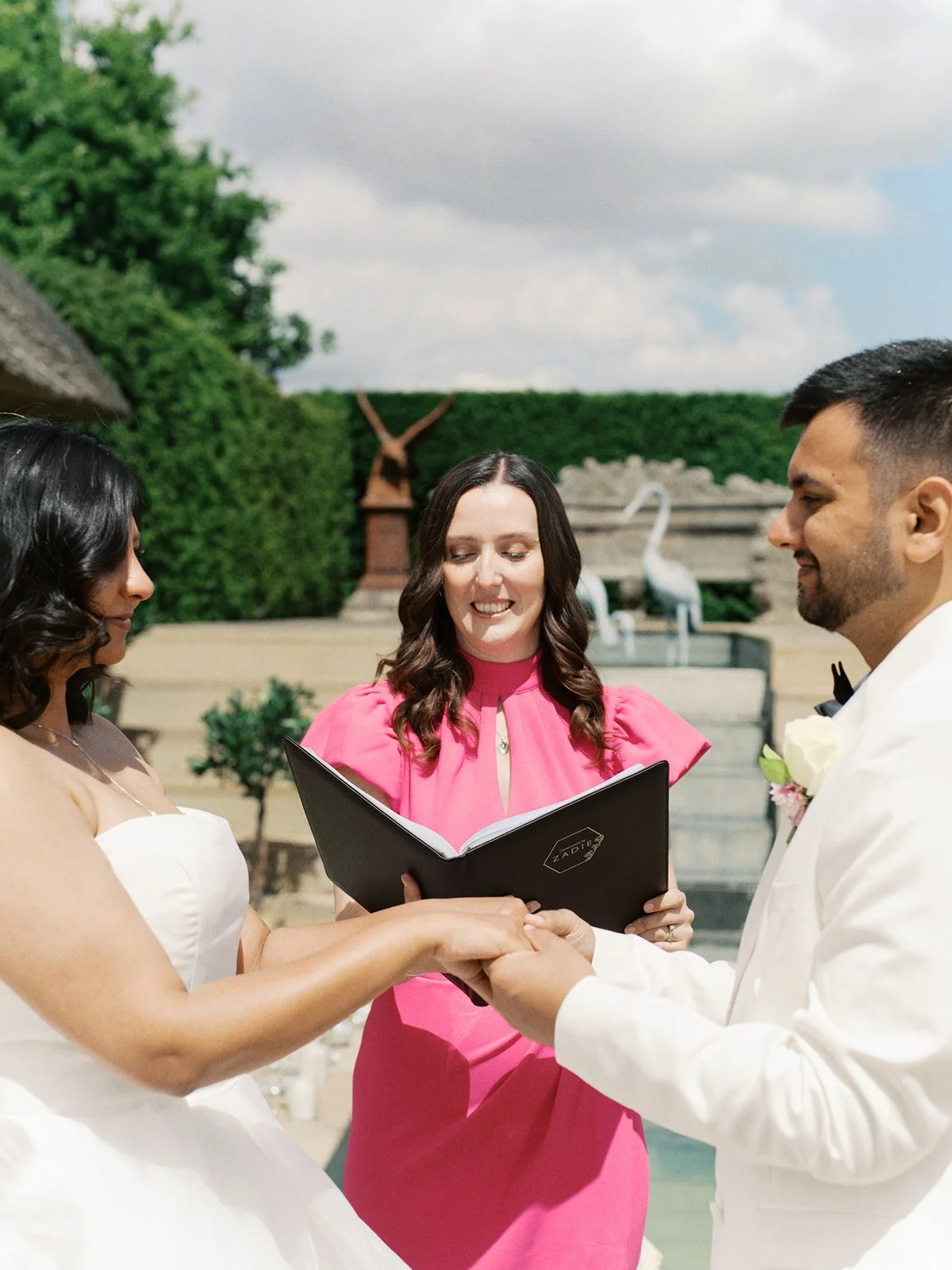 Wedding Celebrant Northamptonshire leading ceremony with couple