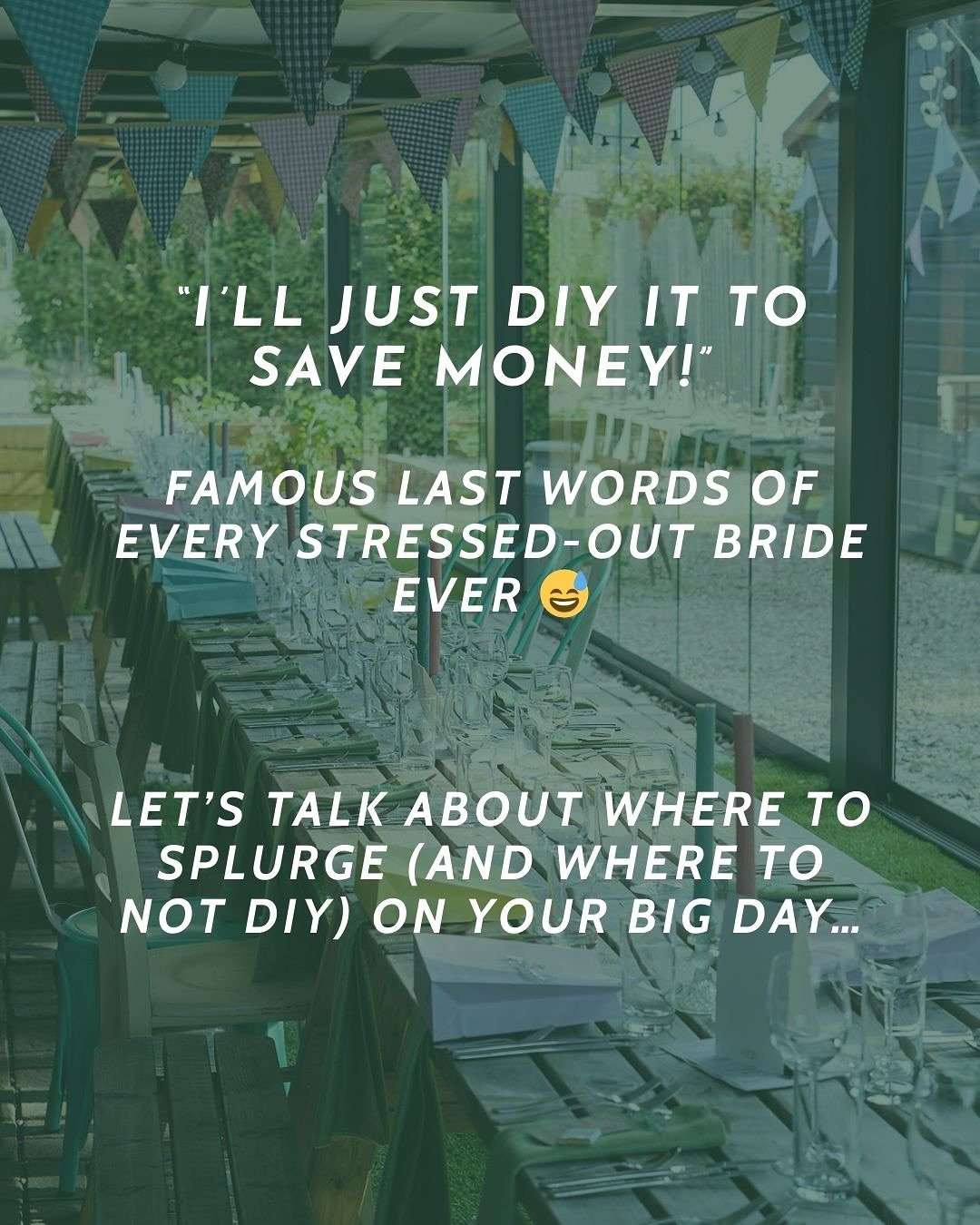 &ldquo;I&rsquo;ll just DIY it to save money!&rdquo; &ndash; Famous last words of every stressed-out bride ever 😅

✨ Here&rsquo;s where to splurge (and where to not DIY) on your big day ✨

Because here&rsquo;s the truth: while DIY can be amazing for 