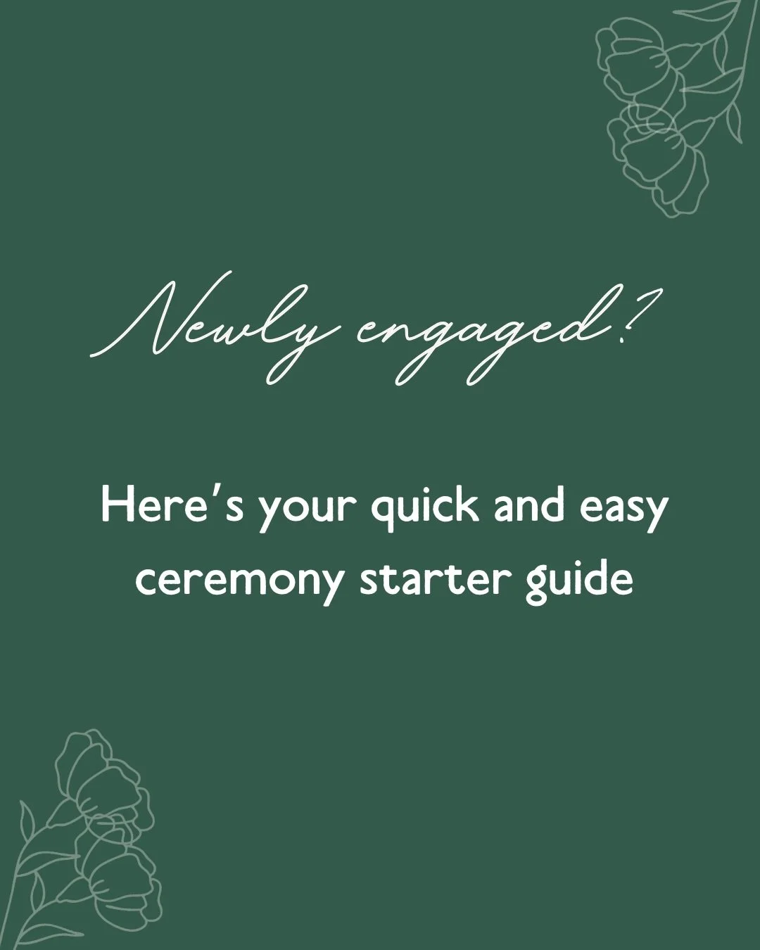 You don&rsquo;t need to know everything to start planning your wedding ceremony. You just need to know the vibe you want.

Start with the feeling, not the details, and the rest becomes fun instead of stressful.

Save this for later - future you will 