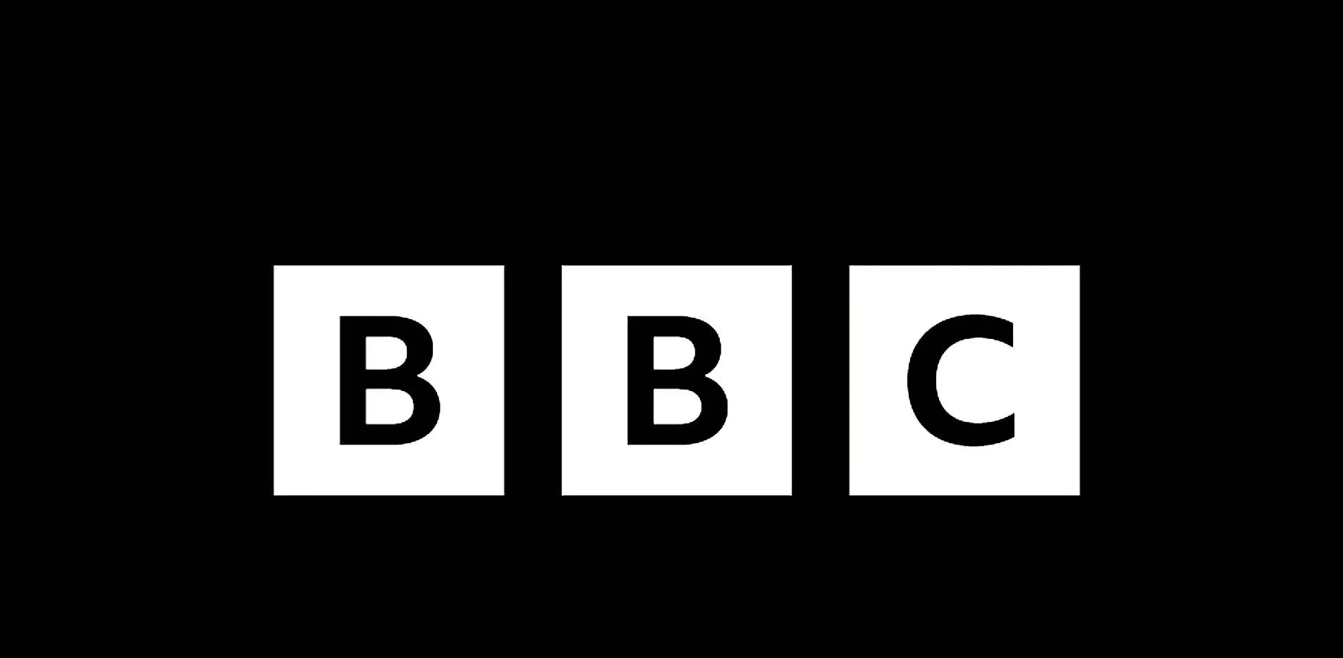 Logo with three black and white squares containing the letters B, B, and C, representing the BBC.