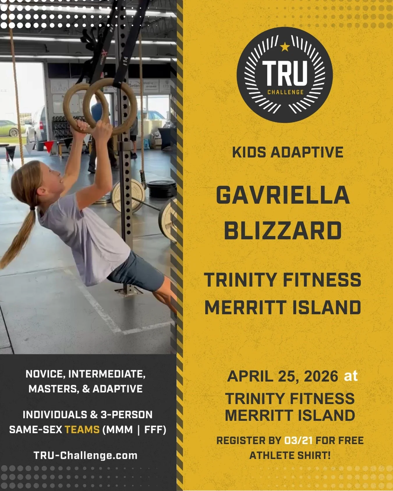🏋🏼&zwj;♀️ Kids Individual Athlete CONFIRMED! Gabriella Blizzard is locked in 💪🏻 @thetruchallenge @hannahblizzard09