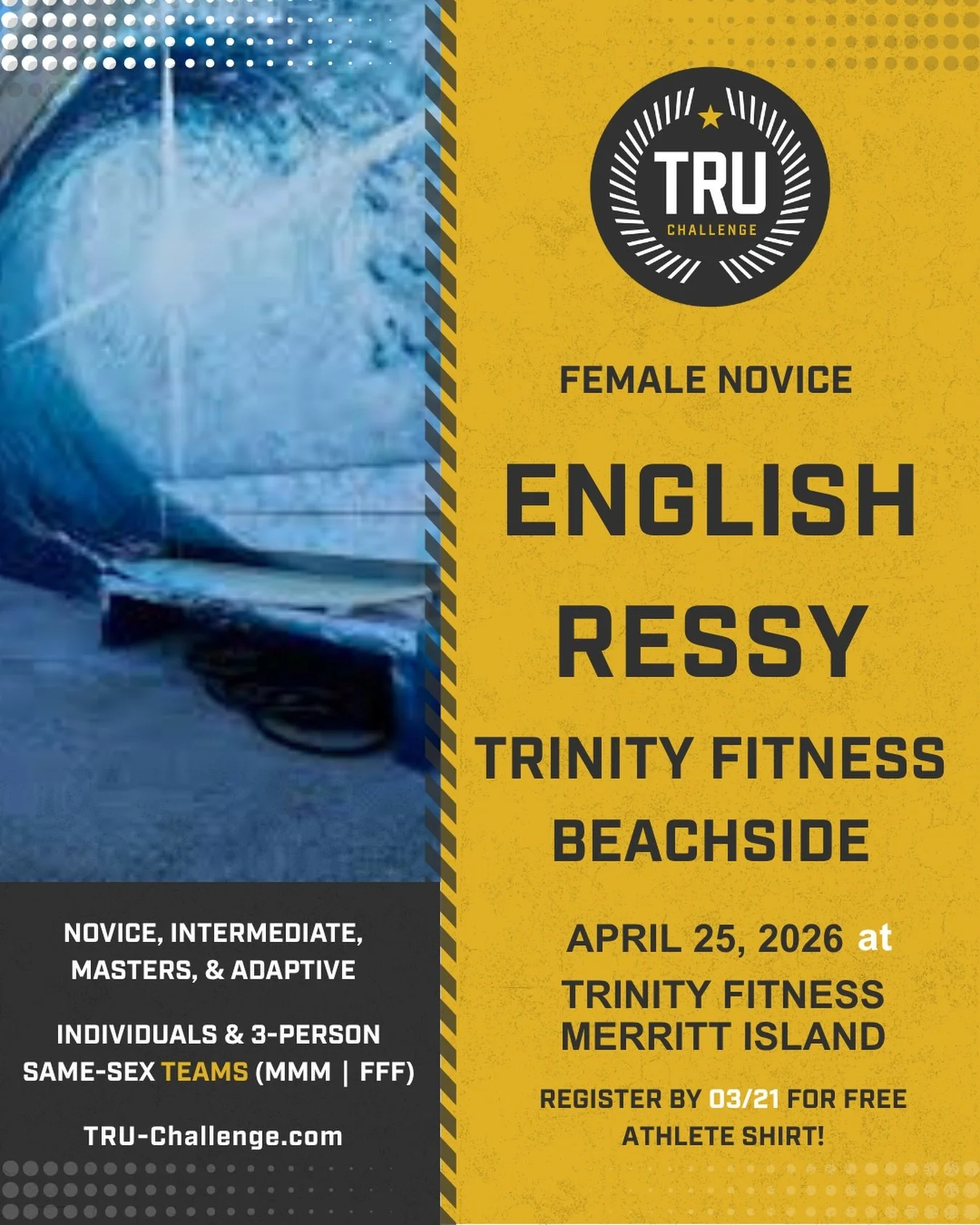 👋🏻 Female Novice Athlete Announcement 📣 English Ressy is ready to represent @trinityfitness_beachside at @thetruchallenge woohoo 🙌🏻 💪🏻