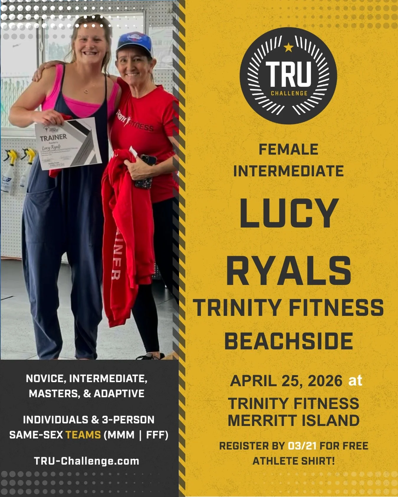 Tru Challenge Athlete Announcement!! 💥 💥 Lucy Ryals from @trinityfitness_beachside she&rsquo;s ready to leave it all on the competition floor 💪🏻 let&rsquo;s go!! @thetruchallenge