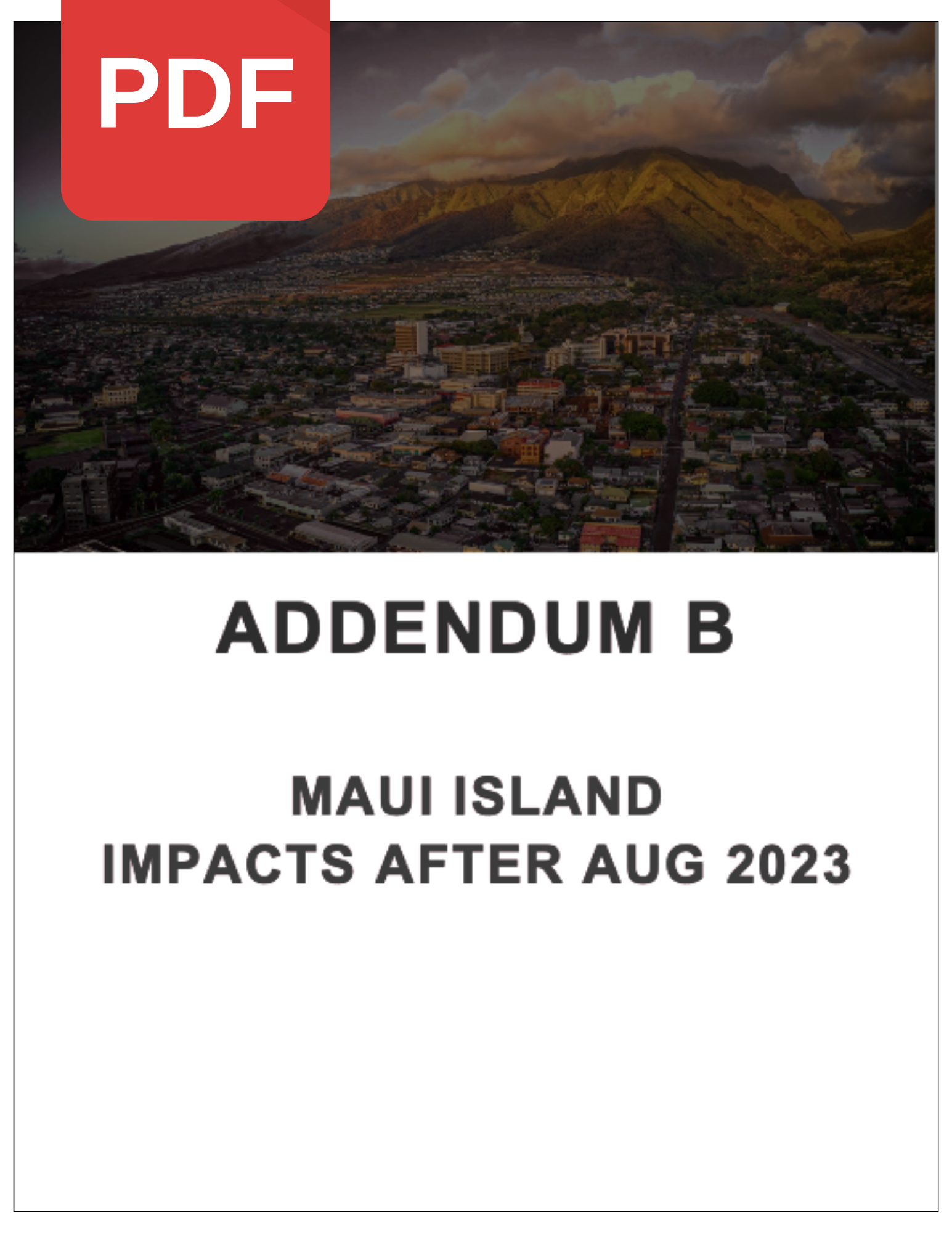 HHPS Addendum B - Maui Island Supplemental Report