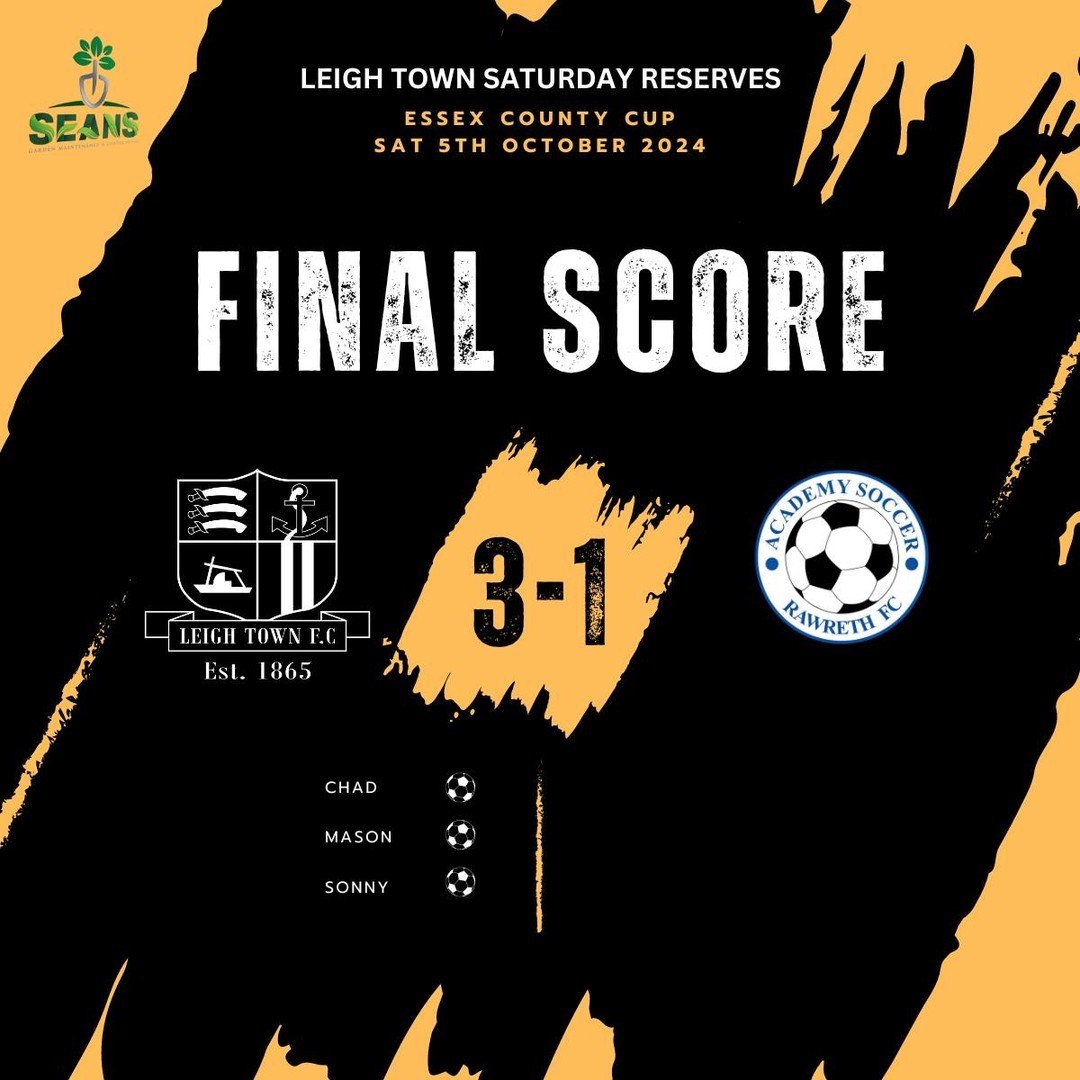 A great start for our Sat Reserves in the County Cup up against AS Rawreth Reserves #UpTheTown