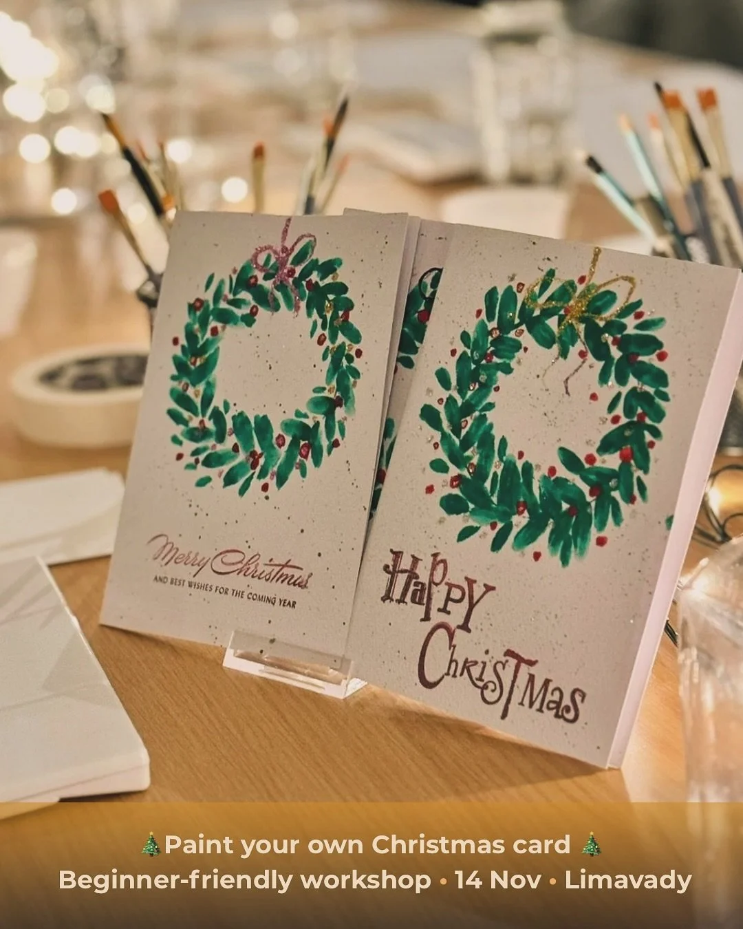 🎄Imagine sending a Christmas card you painted yourself.
That&rsquo;s exactly what we&rsquo;ll be creating this Friday at @craft_collective_roevalley  in Limavady!

No painting experience? No problem! 🌸
I&rsquo;ll guide you step by step, from which 