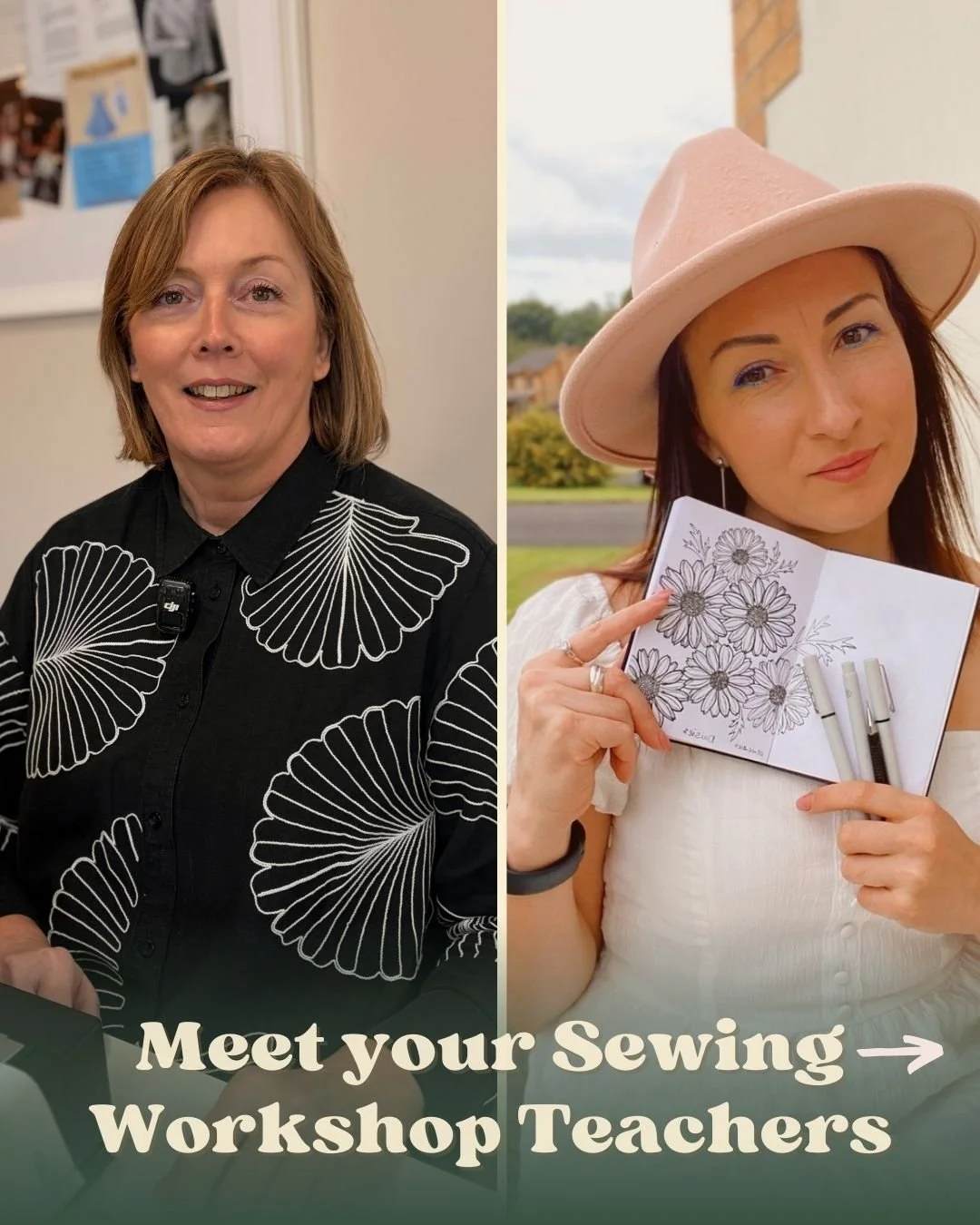 Meet your teachers! 👋

🎨 ANA (that&rsquo;s me!)
Surface pattern designer behind the exclusive fabrics you&rsquo;ll work with during the workshop. I create all the designs and bring the creative vision to life 🎨
While preparing for the workshop, I&