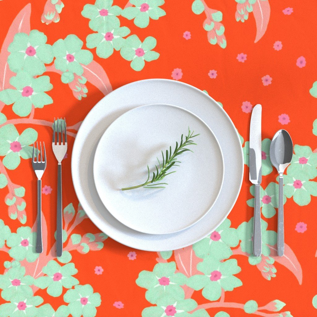 🌸 I woke up today to a lovely message that someone purchased a rectangle tablecloth in my Retro Floral Pattern on Red from my @spoonflower shop. It always makes my day to see my designs finding a home. 💛

I also wanted to mention that this design i