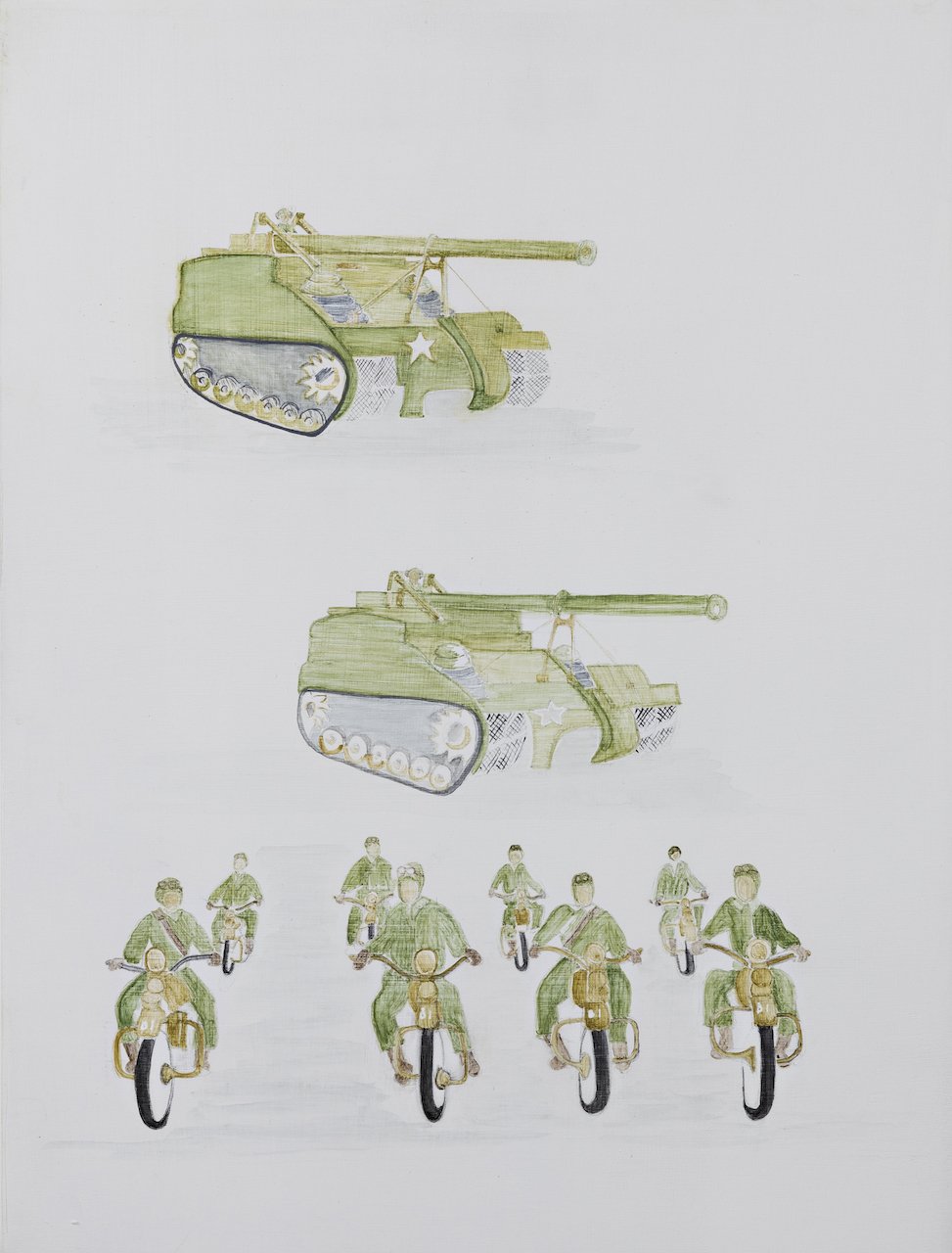 'Military Parade – Centurion Tanks & Scout Motorcycles'