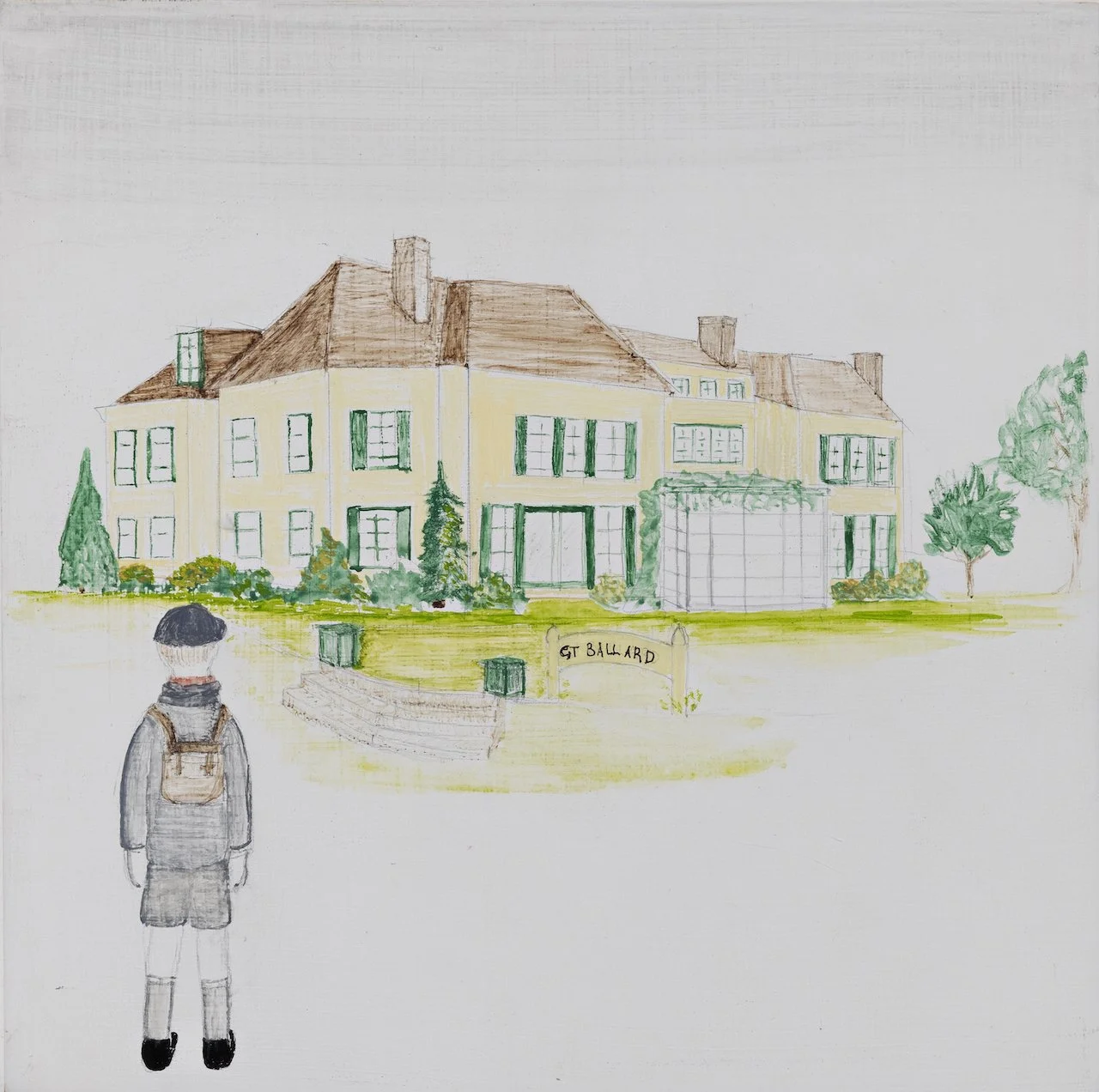 'Off to boarding school, Great Ballard, England'