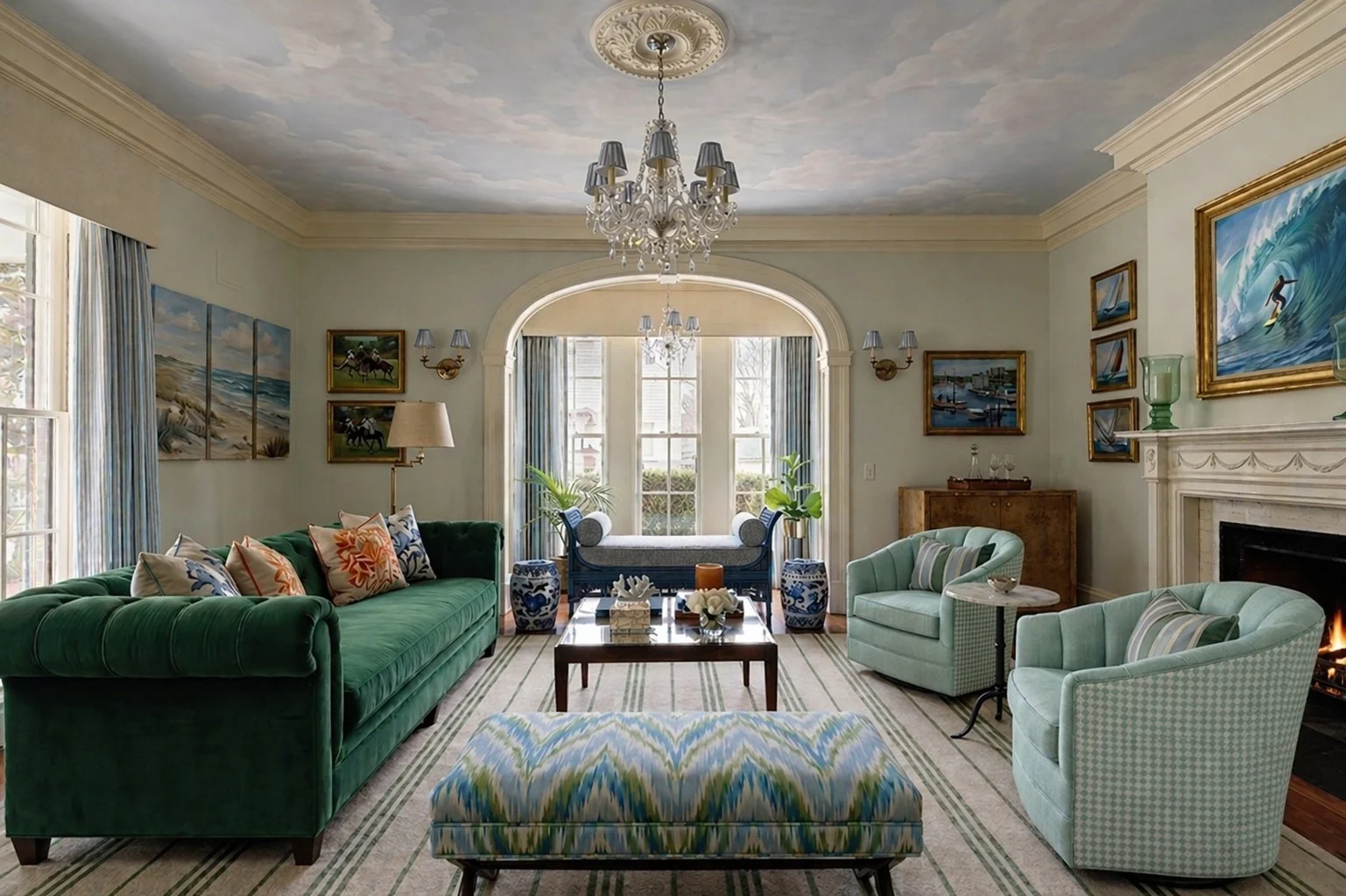 Living Room in Historic Home | Newport, RI