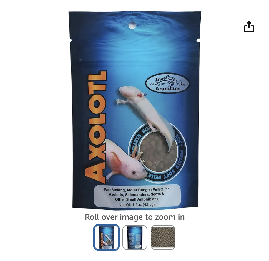 Axolotl moist sinking pellets