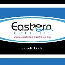 Logo of Eastern Aquatics with website URL and the words 'aquatic foods'