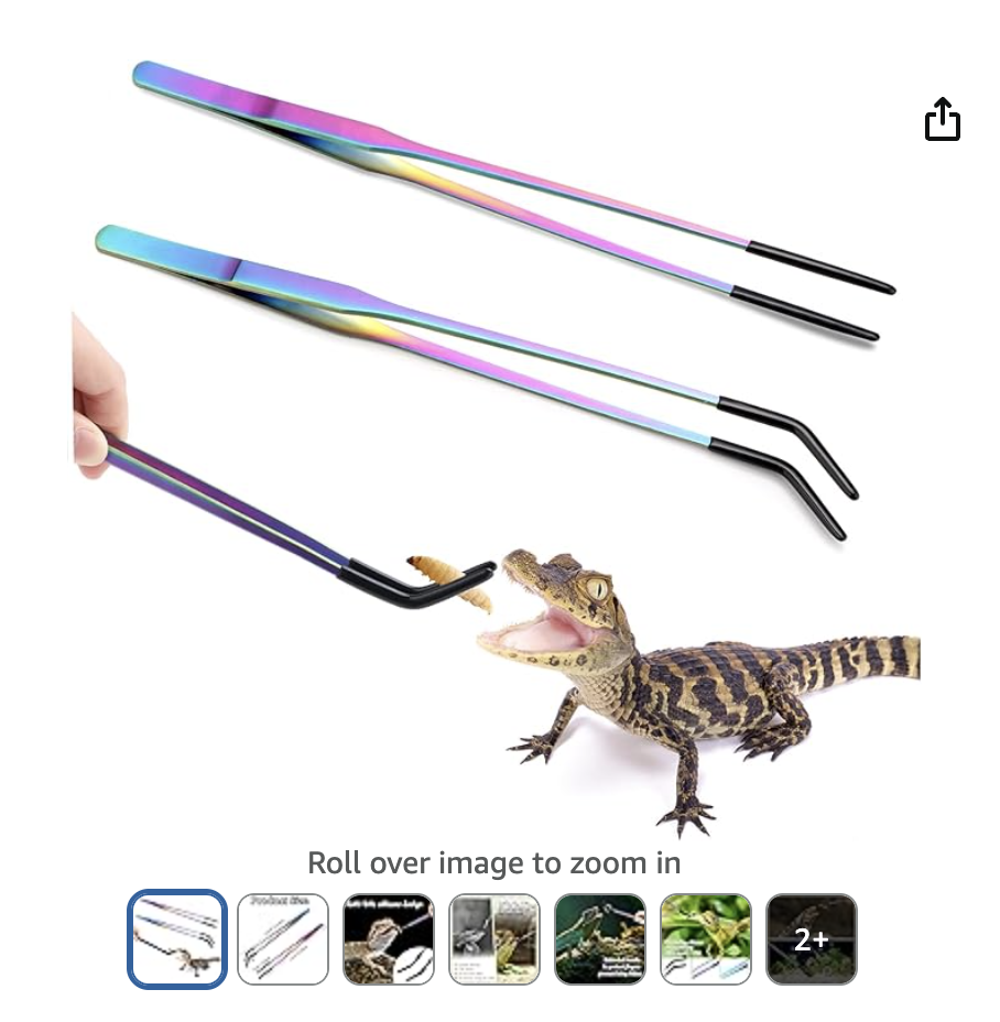 Rubber-tipped feeding tong set