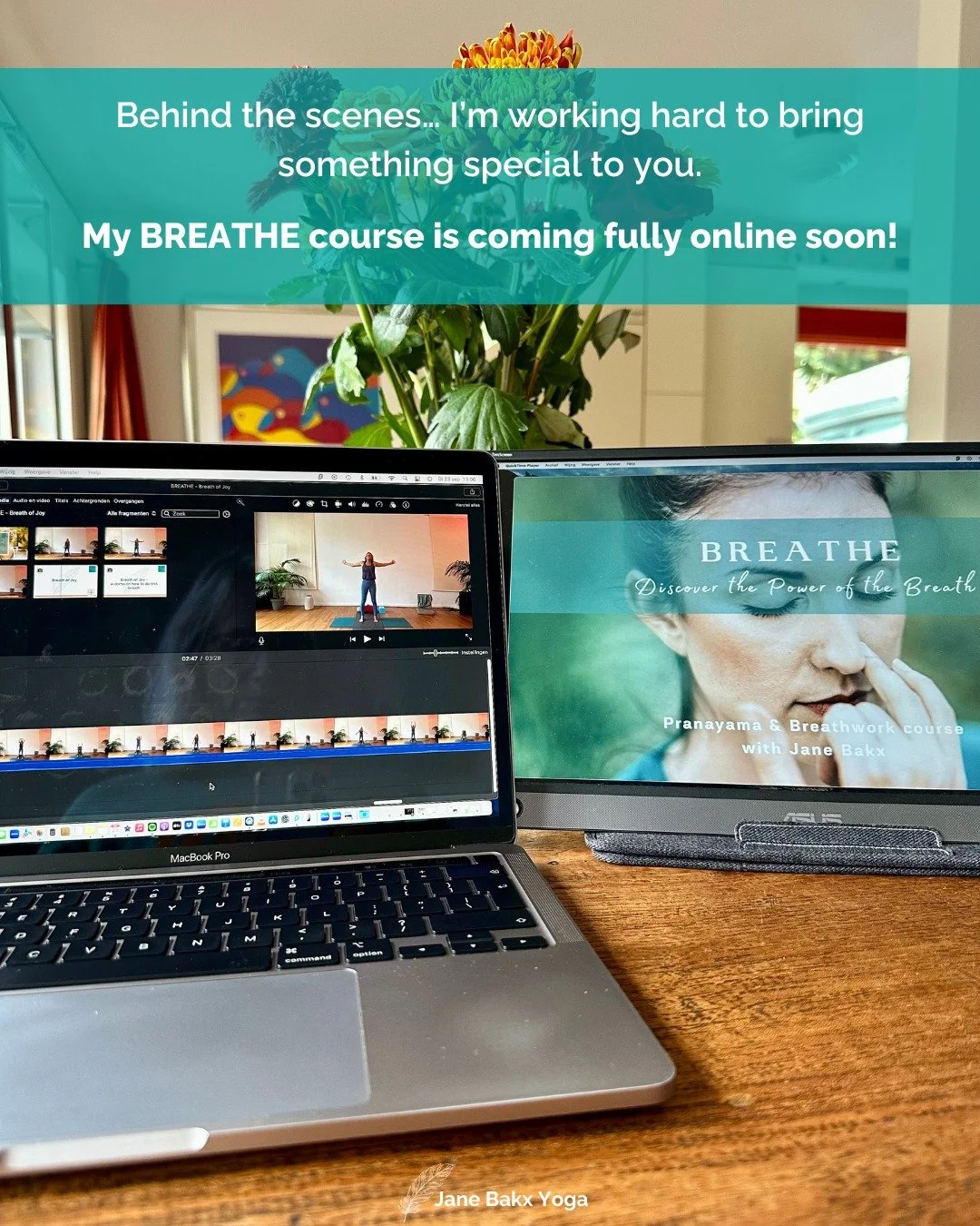 Behind the scenes&hellip; I&rsquo;m working hard to bring something special to you.

My BREATHE course &mdash; a deep dive into traditional Indian pranayama and powerful modern breathwork &mdash; is coming fully online soon!
Until now, I&rsquo;ve onl