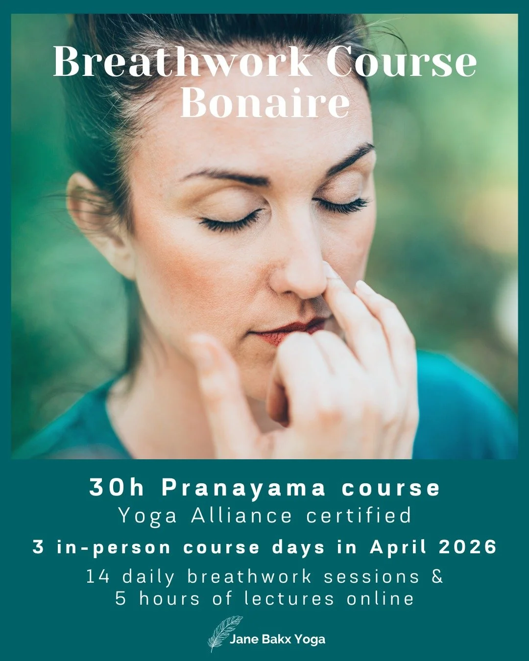 BREATHE BONAIRE 🌬️
Discover the power of your breath
A 30h Breathwork &amp; Pranayama course on Bonaire
Yoga Alliance certified

Your breath is one of the most accessible and powerful tools you have to influence your physical body, nervous system an
