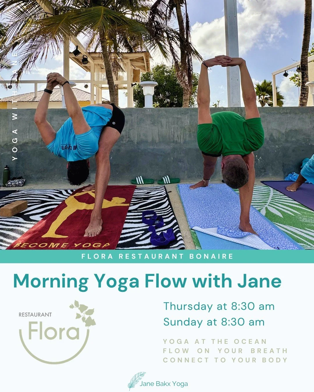 Flow with me by the sea at Flora.

Shade, breeze, turquoise water in front of you. Movement becomes both energising and calming.
Outdoor yoga simply feels different.

I host two classes a week. You&rsquo;re welcome to join.

Details:
Location: @flora