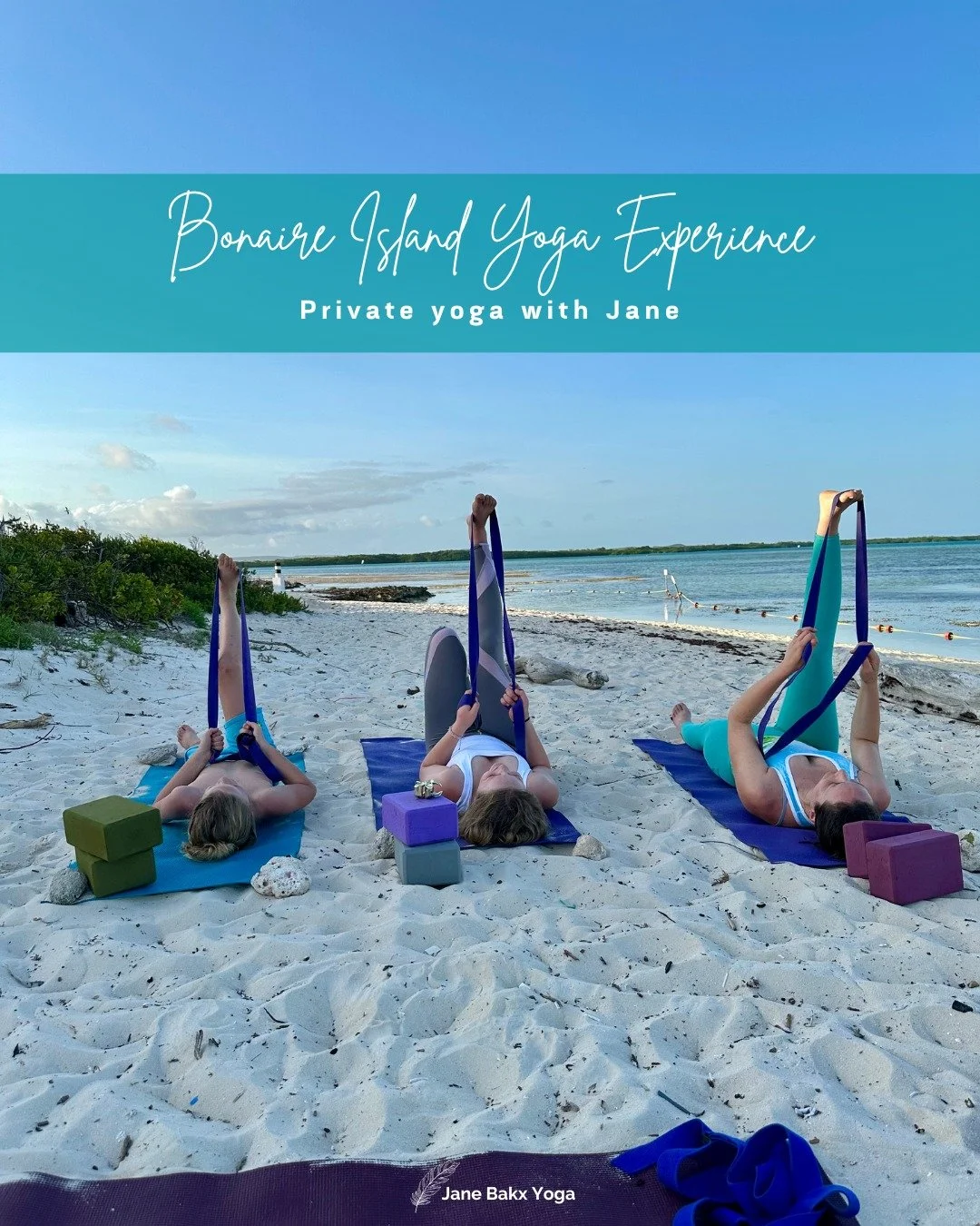 Private Yoga on Bonaire with Jane Bakx

On holiday, but still want to move your body in a way that feels good? Or finally take the time for a yoga session that&rsquo;s really about you?

My private yoga sessions offer space, attention, and flexibilit