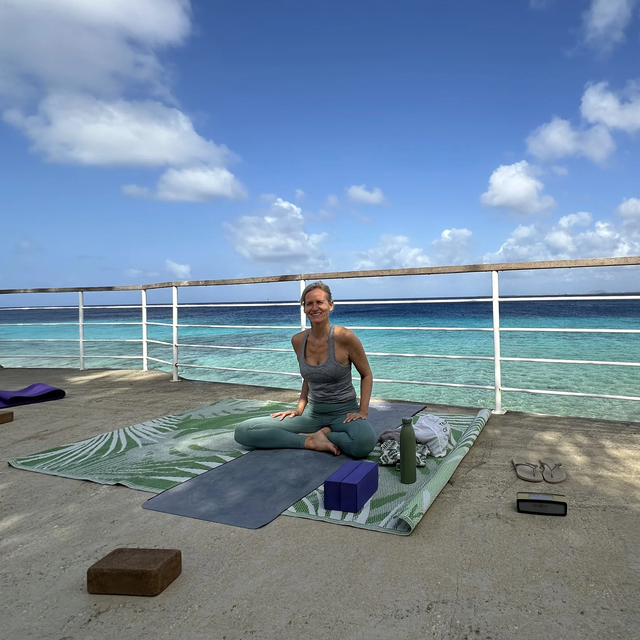 Jane at Flora teaching yoga