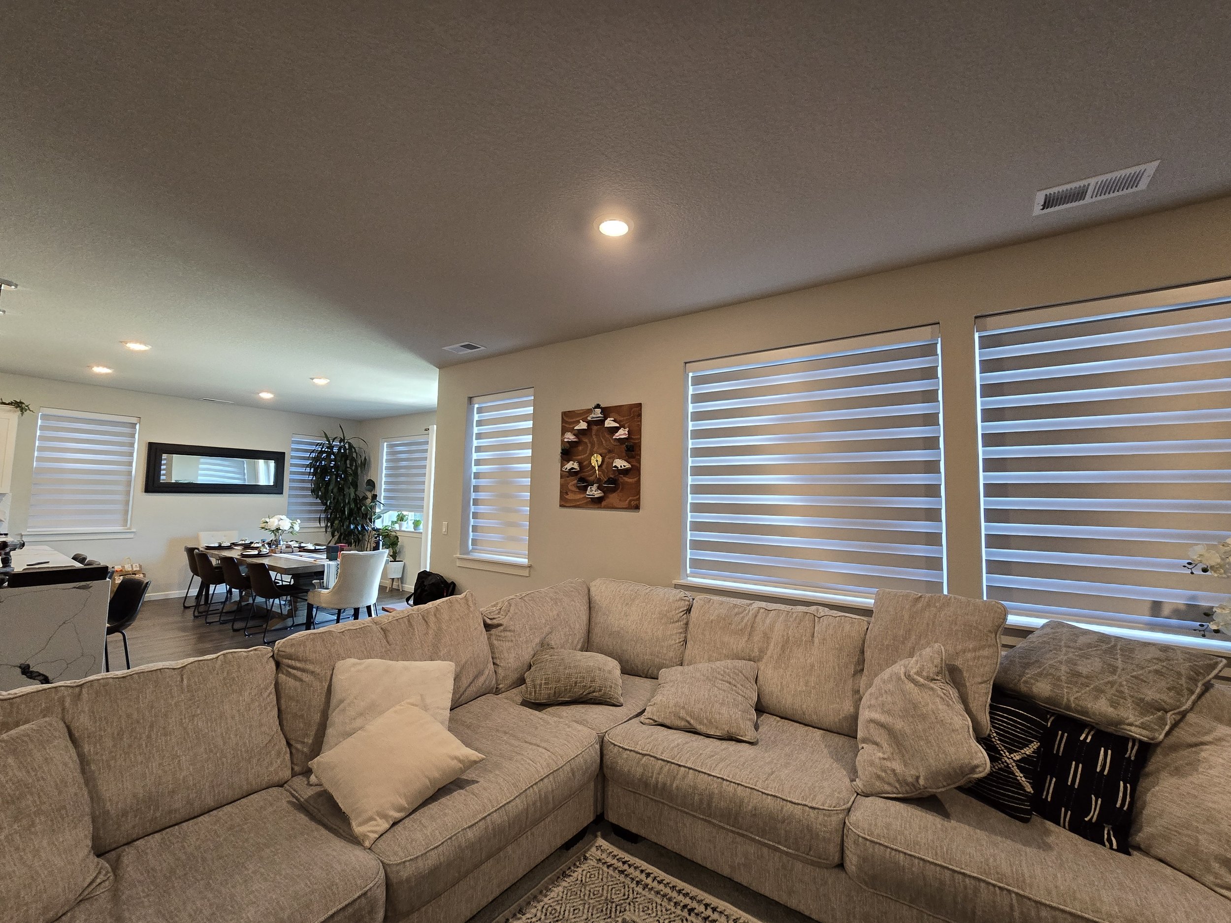 Motorized Zebra Shades - Gresham