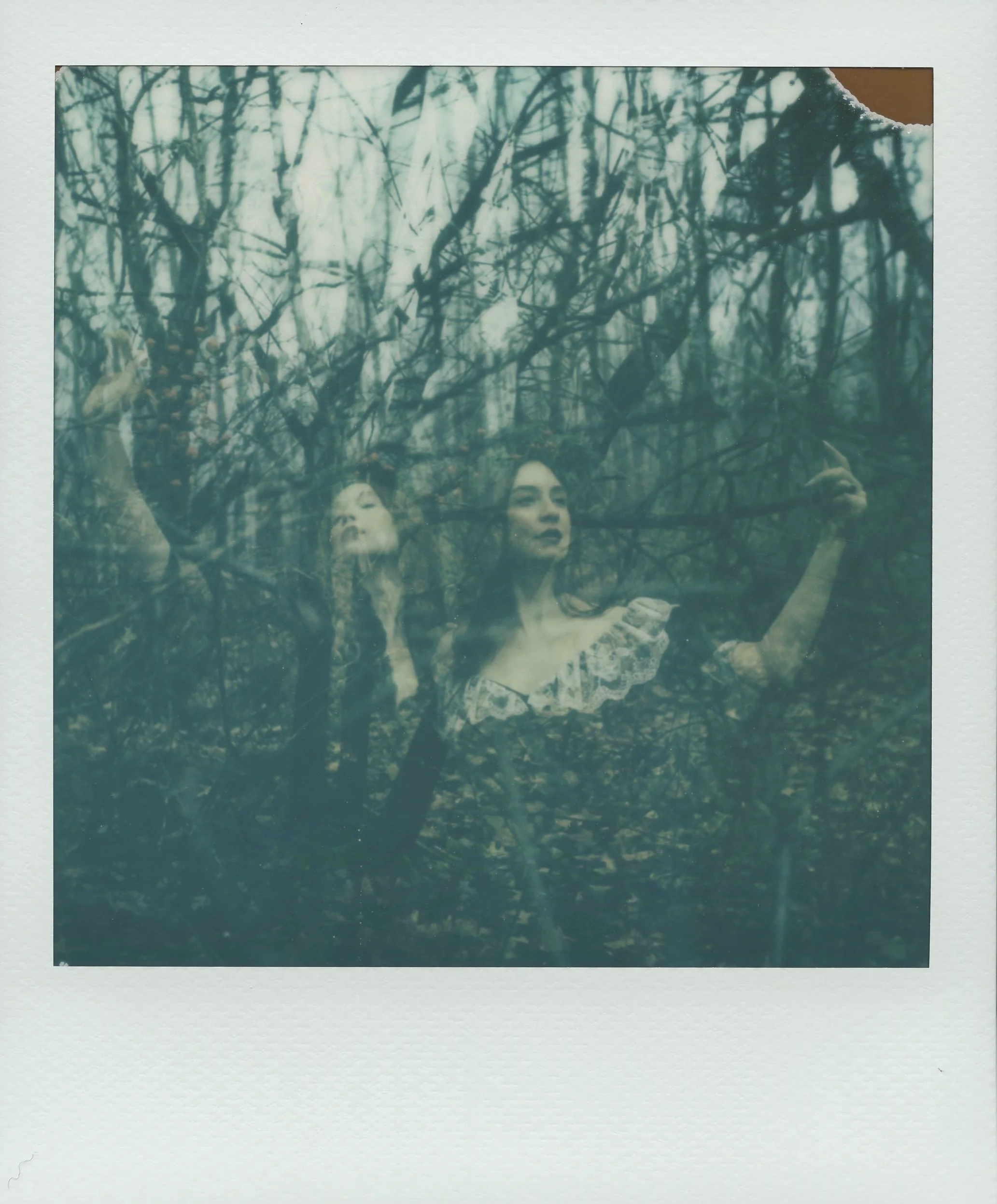 Woman in the trees
