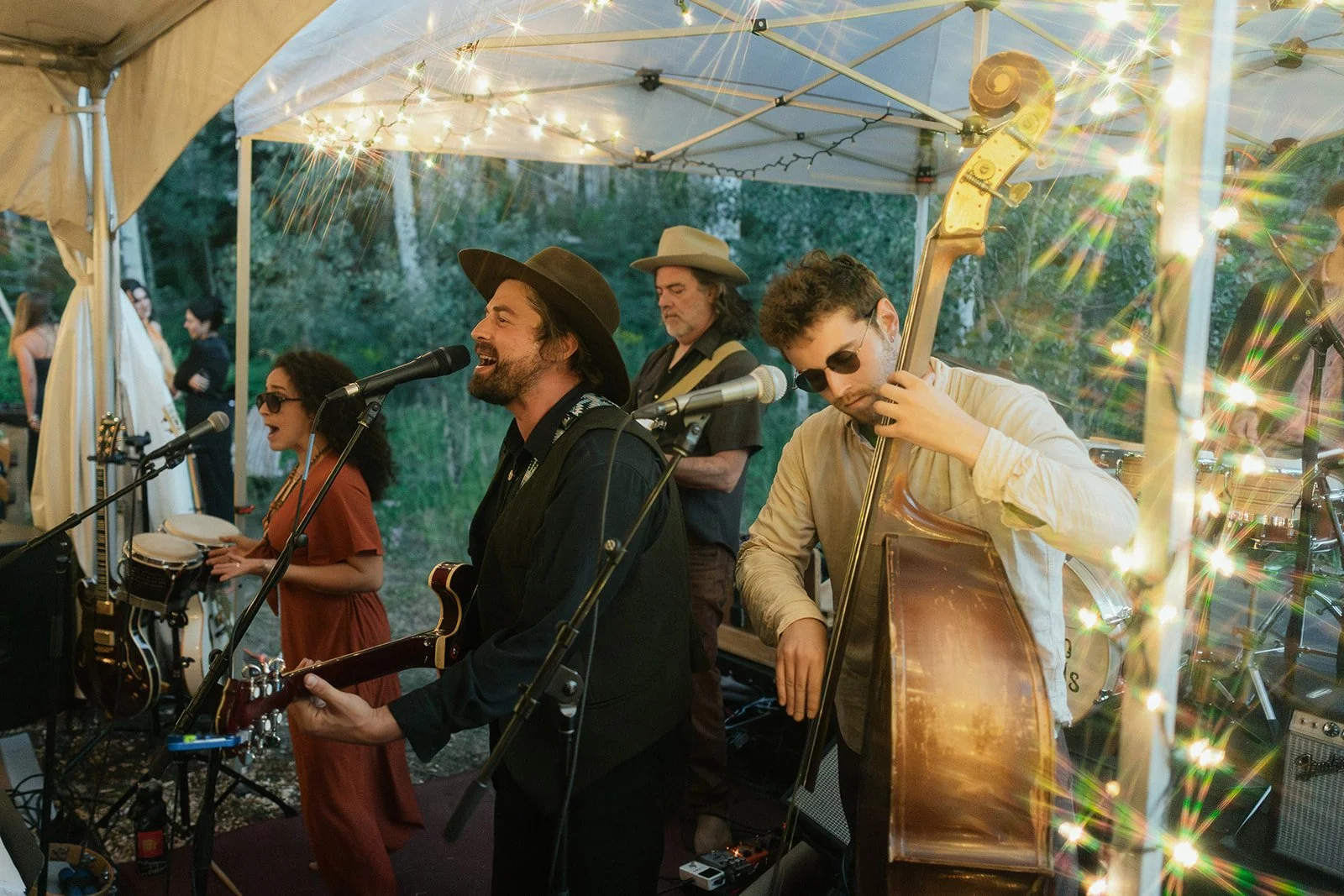 Band playing dance floor 