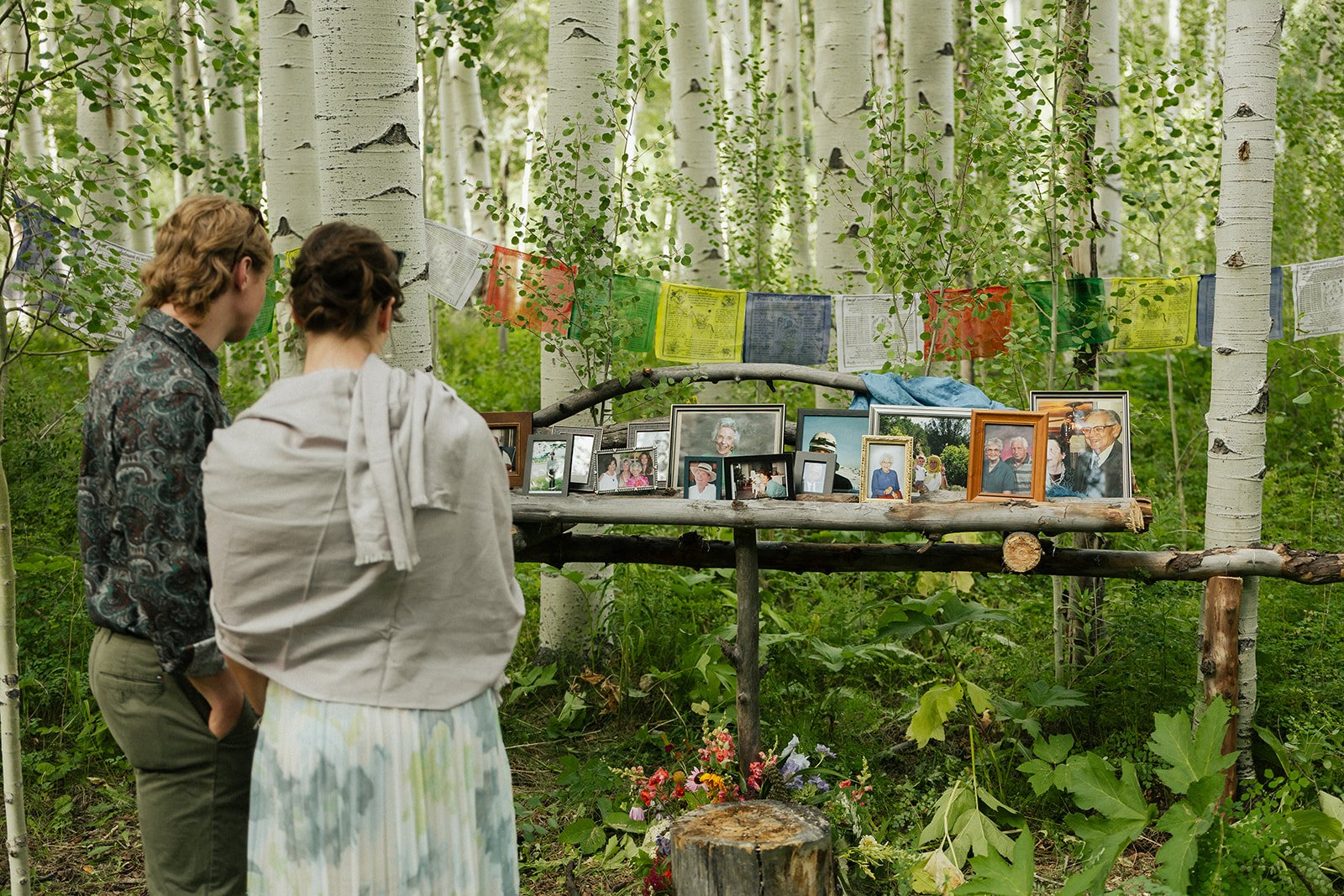 Custom aspen wood memorial table