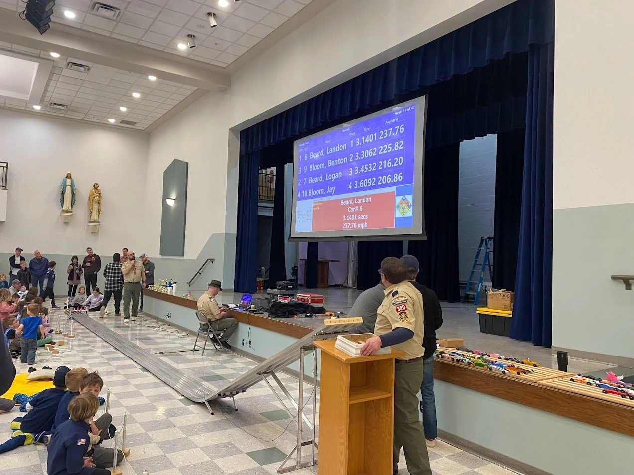 Pinewood Derby Setup (Adults of Pack 390)