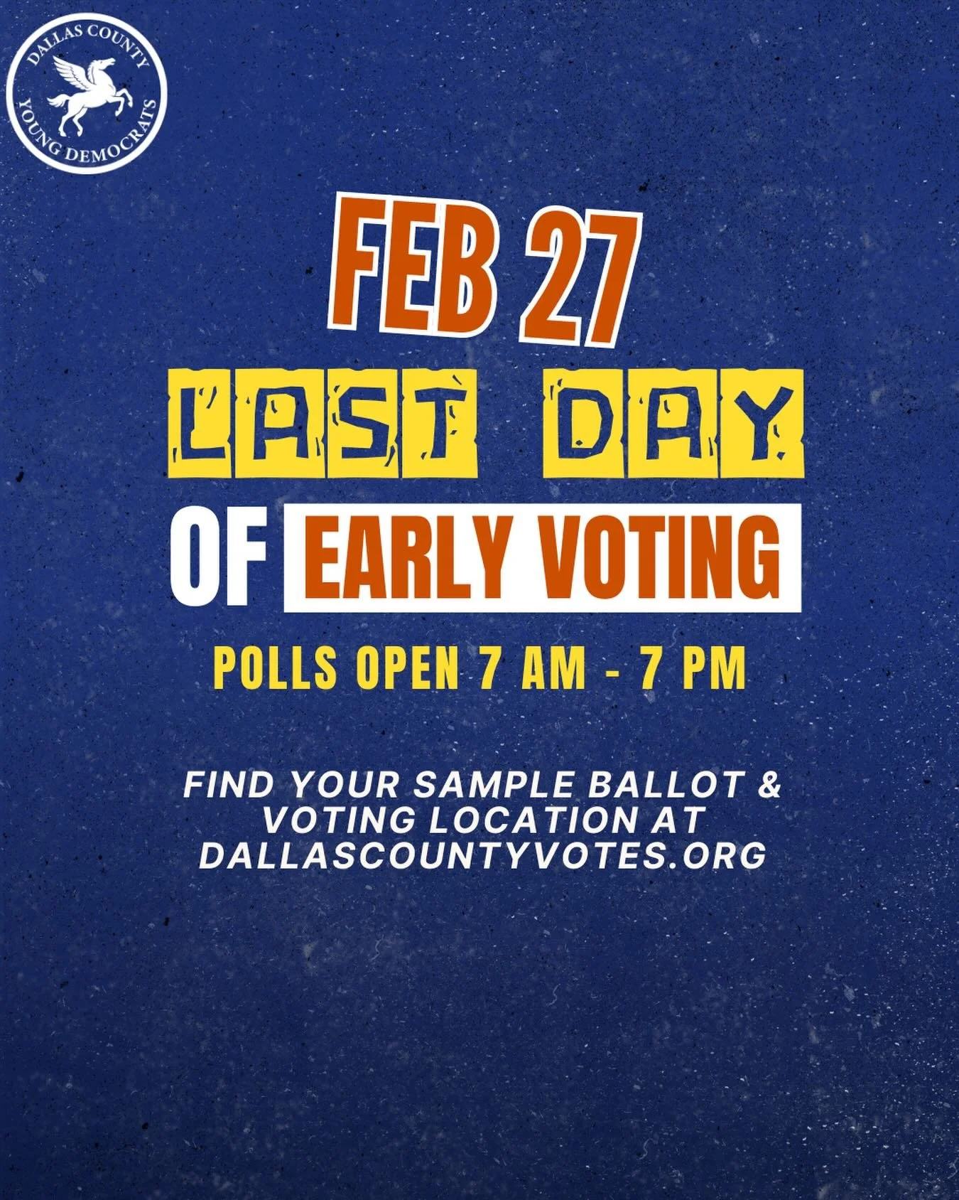 TOMORROW IS THE LAST DAY OF EARLY VOTING!! Be sure to get out and #VOTE!