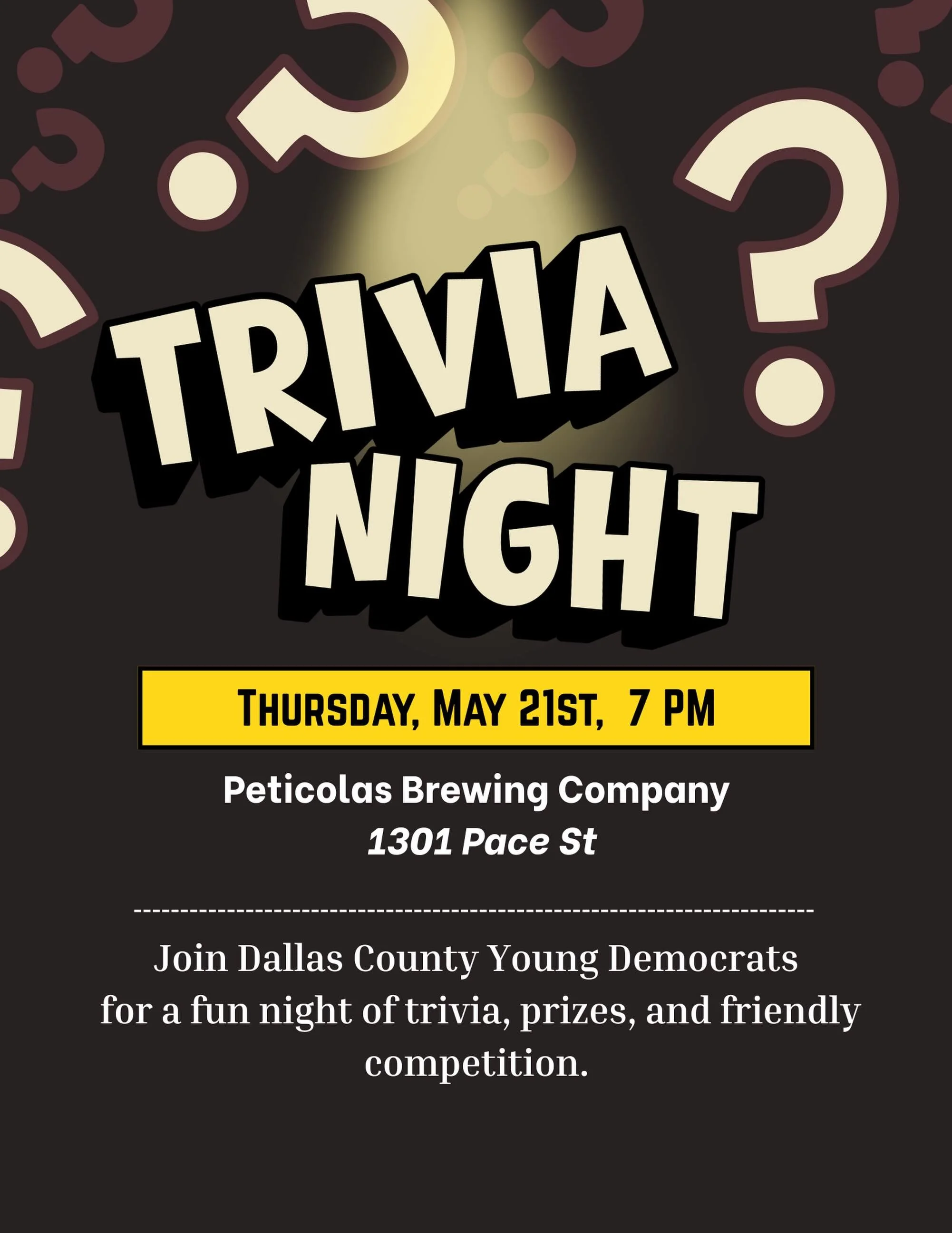 Thursday night in Dallas &mdash; what&rsquo;s the move? 🤔Join DCYD for a night of trivia, prizes, and some friendly competition. Bring your best game and good vibes 💙 See you there!  #dallas #trivianight