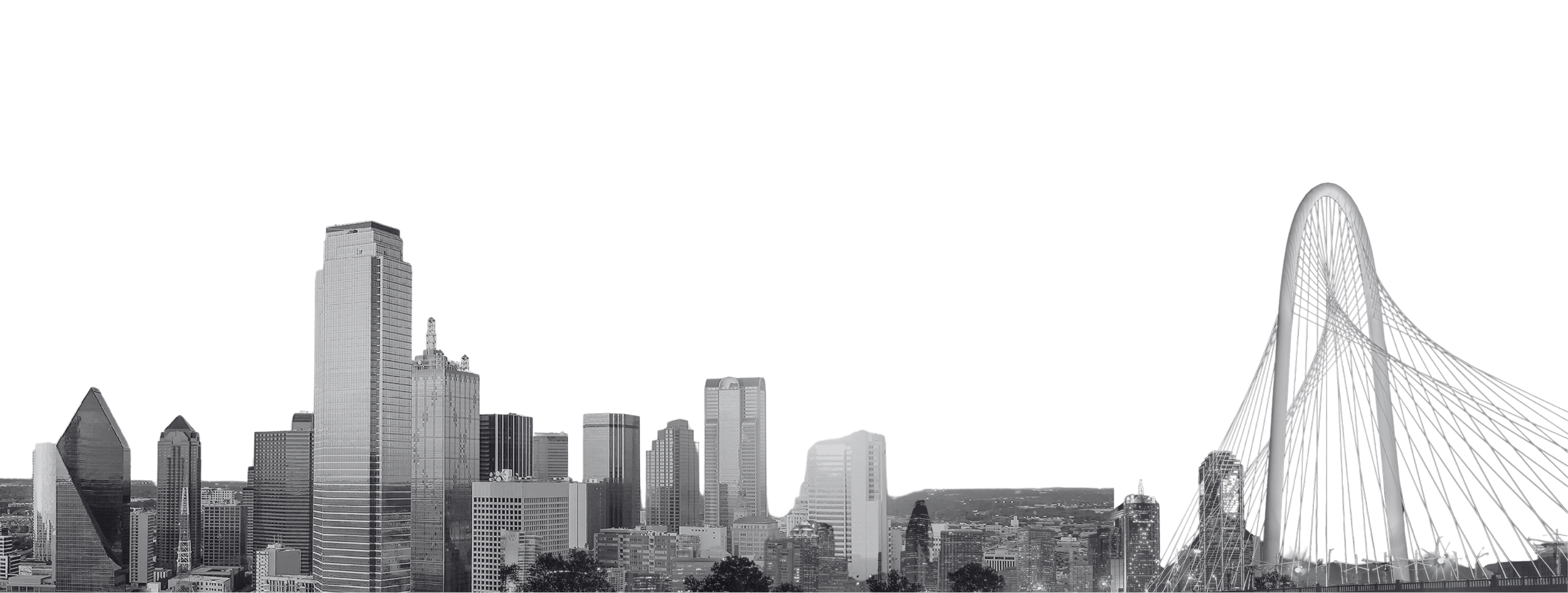 Dallas Skyline in BW