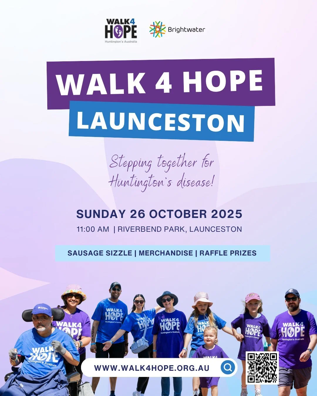 Only 3 days to go until 𝗪𝗮𝗹𝗸 𝟰 𝗛𝗼𝗽𝗲 𝗟𝗮𝘂𝗻𝗰𝗲𝘀𝘁𝗼𝗻! 🤩

Join us this 𝗦𝘂𝗻𝗱𝗮𝘆, 𝟮𝟲 𝗢𝗰𝘁𝗼𝗯𝗲𝗿, 11am at Riverbend Park for the final leg of this year's Walk 4 Hope.

Rock up at 10:30am for merch and mingling. Let's make this Ta