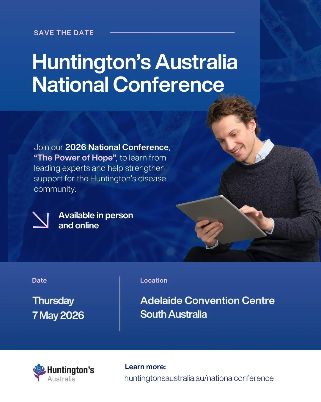 𝗦𝗮𝘃𝗲 𝘁𝗵𝗲 𝗱𝗮𝘁𝗲 📅

The 𝗛𝘂𝗻𝘁𝗶𝗻𝗴𝘁𝗼𝗻&rsquo;𝘀 𝗔𝘂𝘀𝘁𝗿𝗮𝗹𝗶𝗮 𝗡𝗮𝘁𝗶𝗼𝗻𝗮𝗹 𝗖𝗼𝗻𝗳𝗲𝗿𝗲𝗻𝗰𝗲 𝟮𝟬𝟮𝟲 is coming!

📅 Thursday 7 May 2026
📍 Adelaide Convention Centre, South Australia
💻 In person + online

Join us for a da