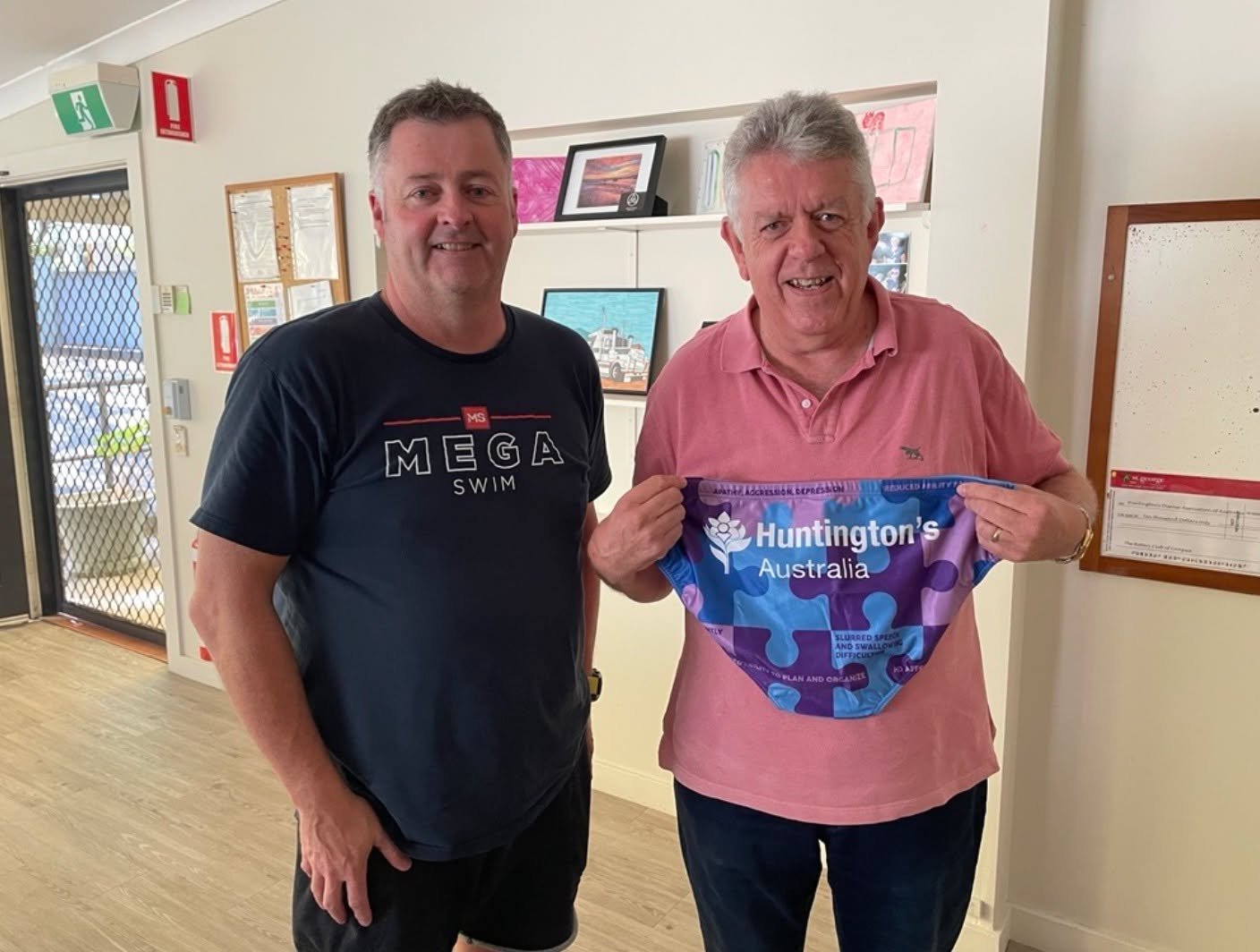 When fundraising meets fashion 👙

Our team member Stewart from NSW grabbed a custom swimsuit from Grant, who designed swimwear to raise funds for Huntington's Australia.

But Grant's not stopping there &mdash; this September, he's swimming the Engli