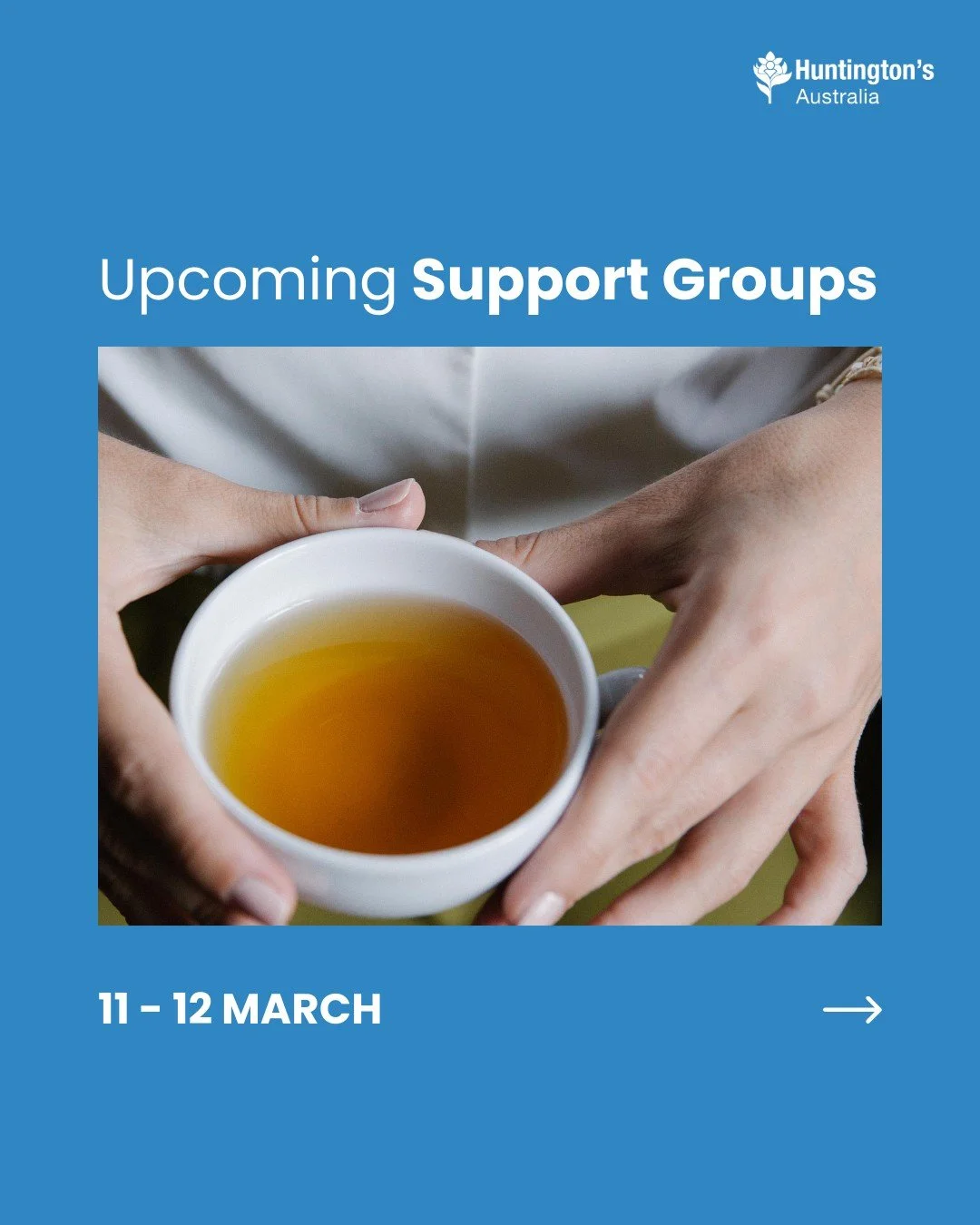 𝗣𝗿𝗼𝗴𝗿𝗮𝗺𝘀 𝗵𝗮𝗽𝗽𝗲𝗻𝗶𝗻𝗴 𝘁𝗵𝗶𝘀 𝘄𝗲𝗲𝗸:

Wednesday, 11 March
💙 QLD - Brisbane Support Group
💙 SA - Coffee &amp; Co
💙 WA - Day Centre Support Group

Thursday, 12 March
💙 NSW - Newcastle Support Group

If you'd like to join any of th
