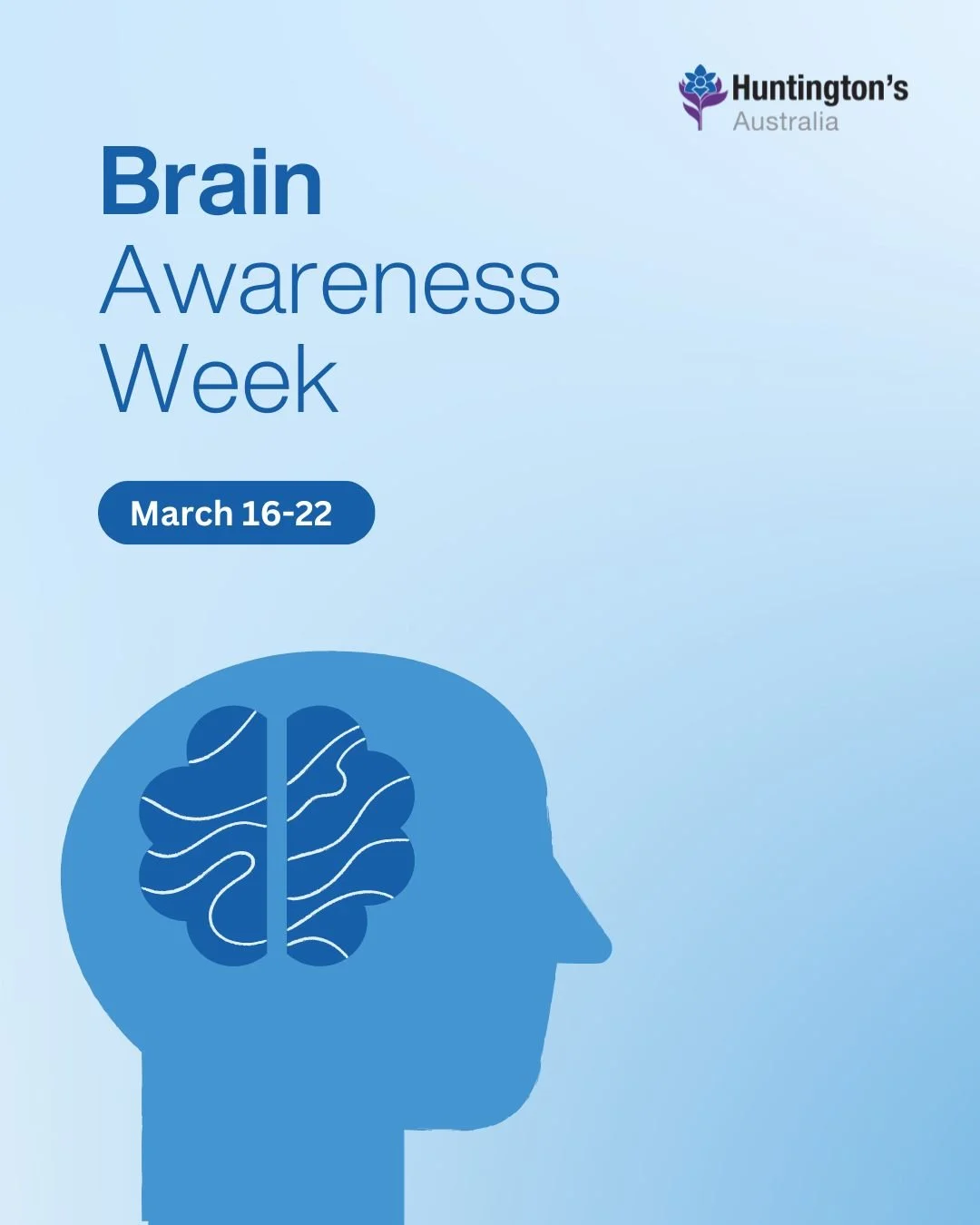 It's Brain Awareness Week! 🧠

At Huntington's Australia, we witness firsthand how your braincan reshape every aspect of life &mdash; for the person diagnosed and the people who love them. Early awareness, the right support, and ongoing research can 