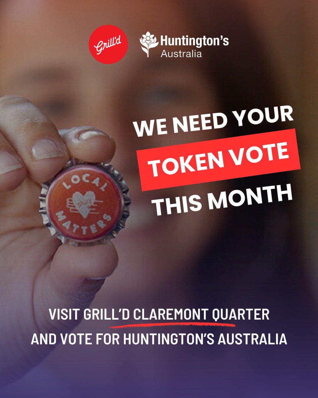 ⏳ Time is running out, Perth! We're still in the running at Grill'd Claremont Quarter as part of their Local Matters program &mdash; and every token counts.

If you haven't stopped by yet, now's the time! 🍔 Buy a burger, get a token, drop it in the 
