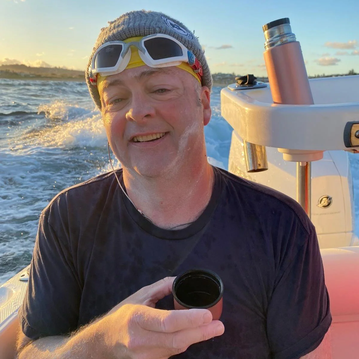 You may remember Grant, a devoted husband with plans to swim the English Channel. 

Grant is training for the epic challenge to show support for his wife Annette, who carries the Huntington gene, and to raise awareness and funds for the entire HD com