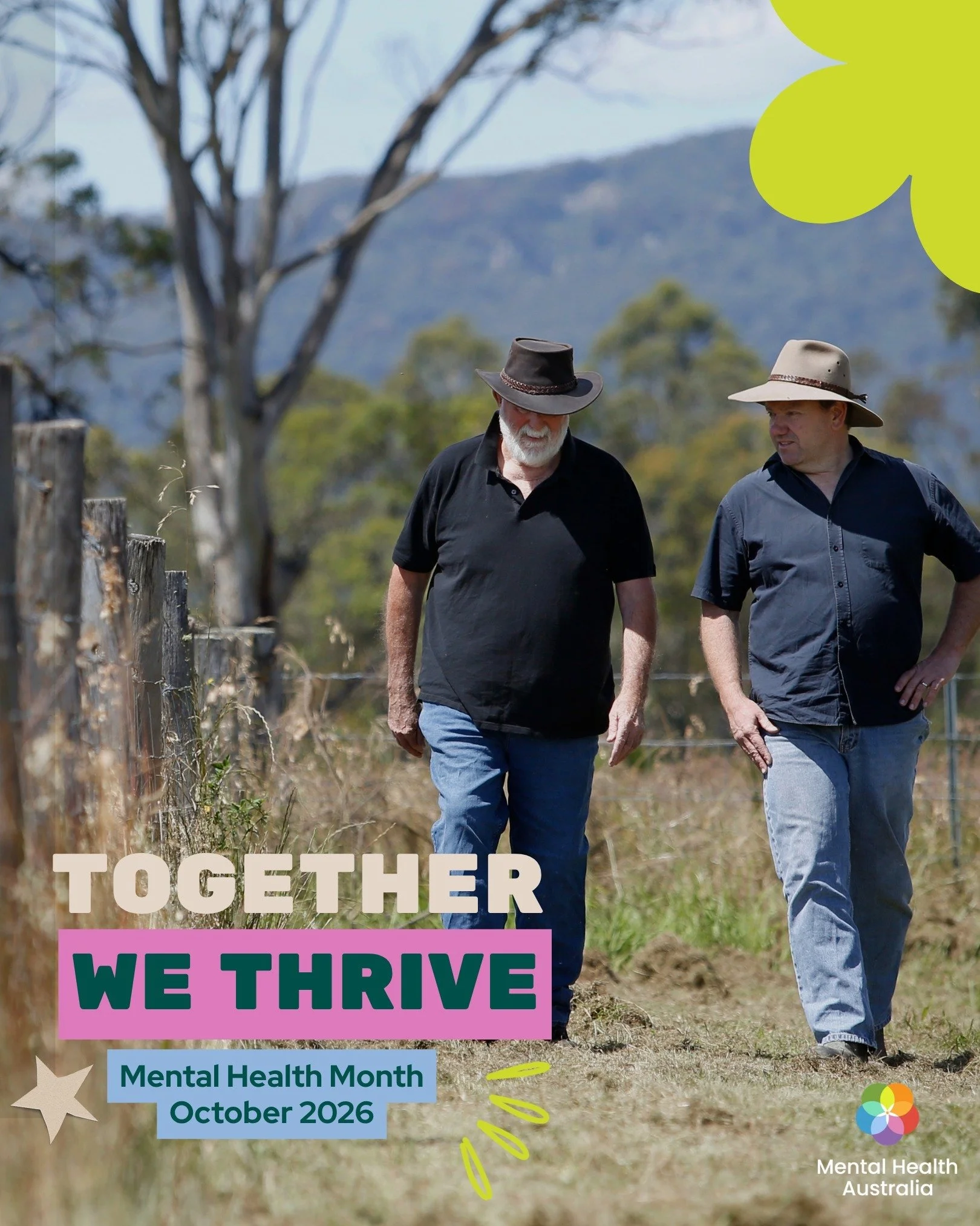 October is Mental Health Month, and this year's theme is 'Together We Thrive'.

It's a great reminder to take time to check in with yourself and those around you. It's also an opportunity to reduce mental health stigma and raise awareness, so everyon