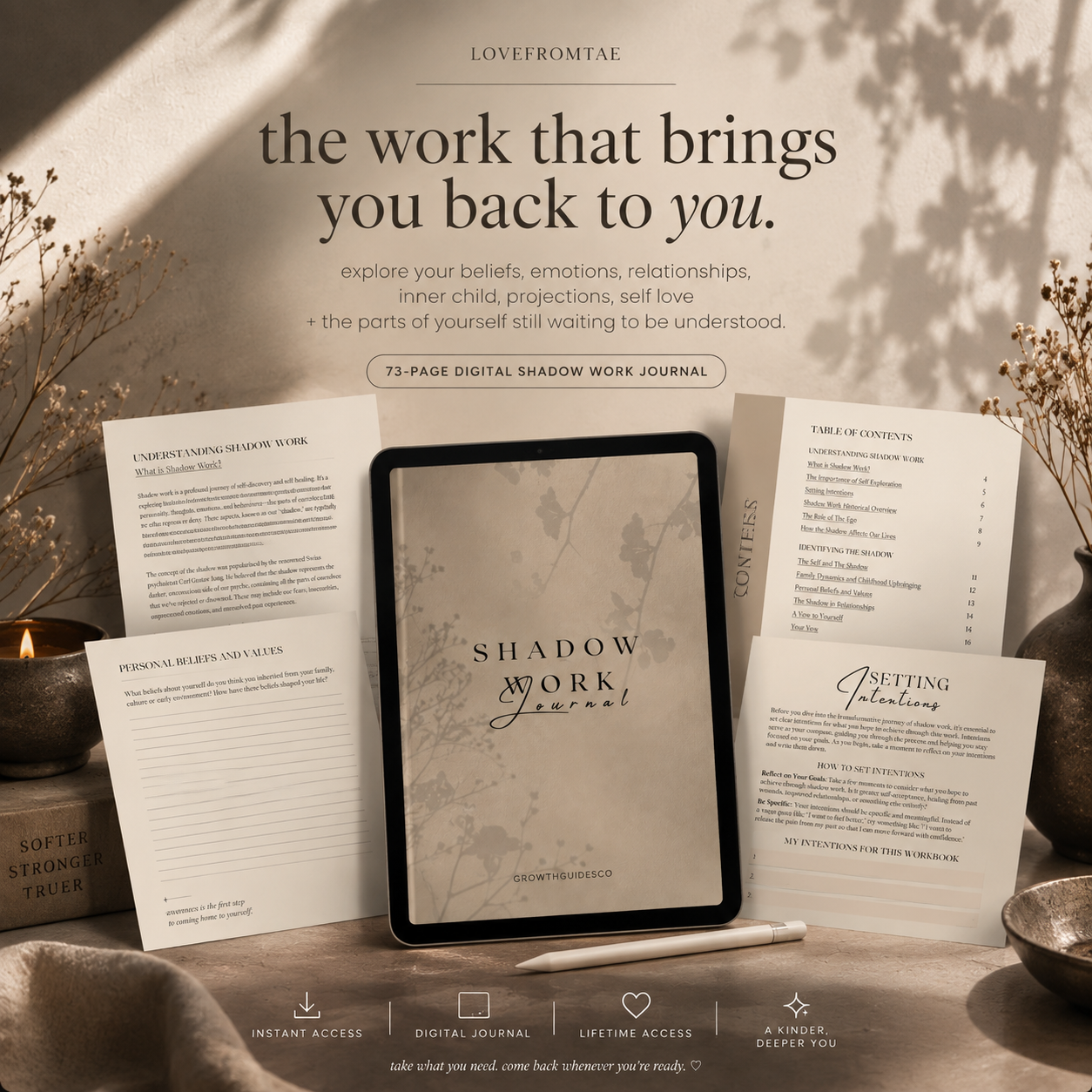 the shadow work journal: deep dive into your inner world