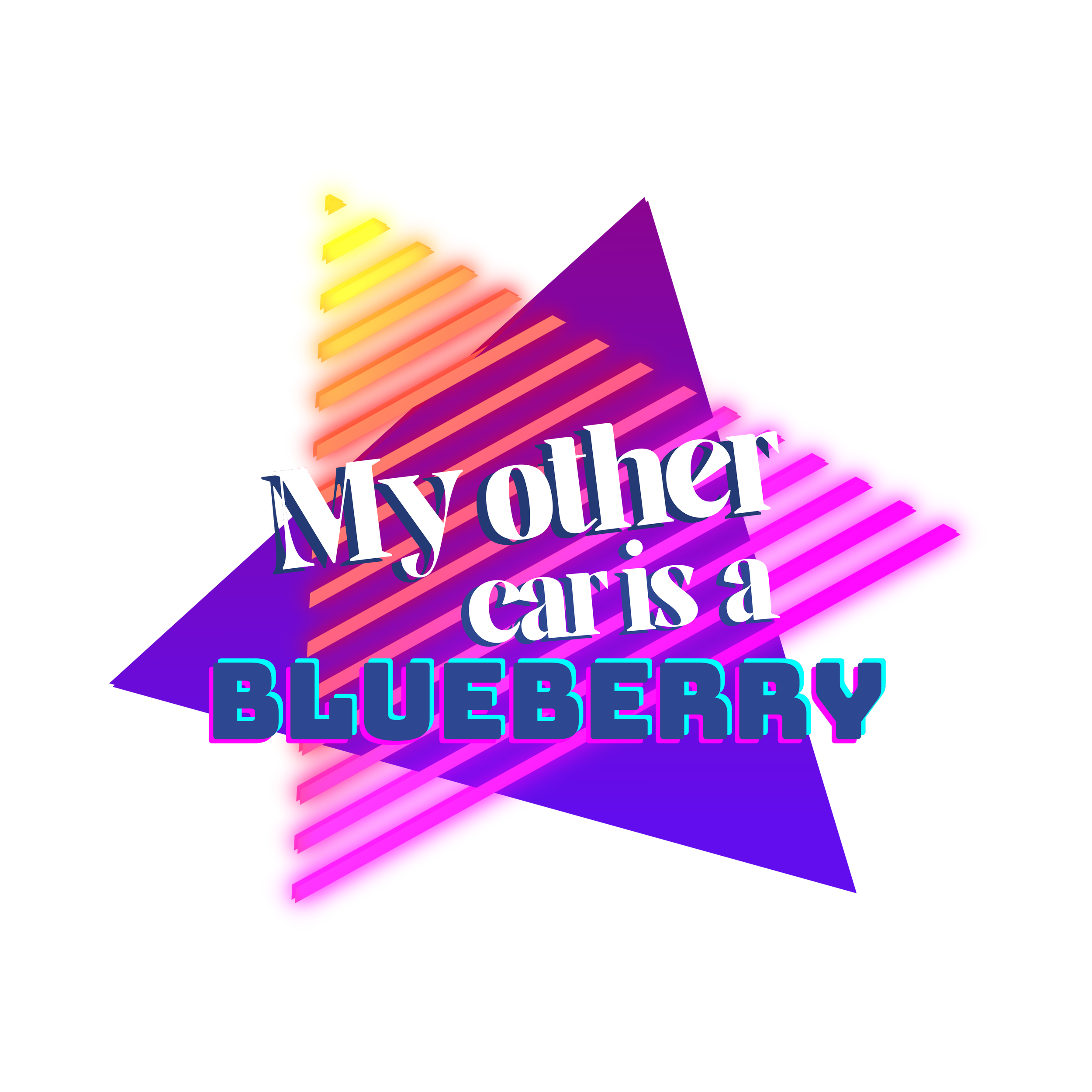 My Other Car is a Blueberry Psych Sticker