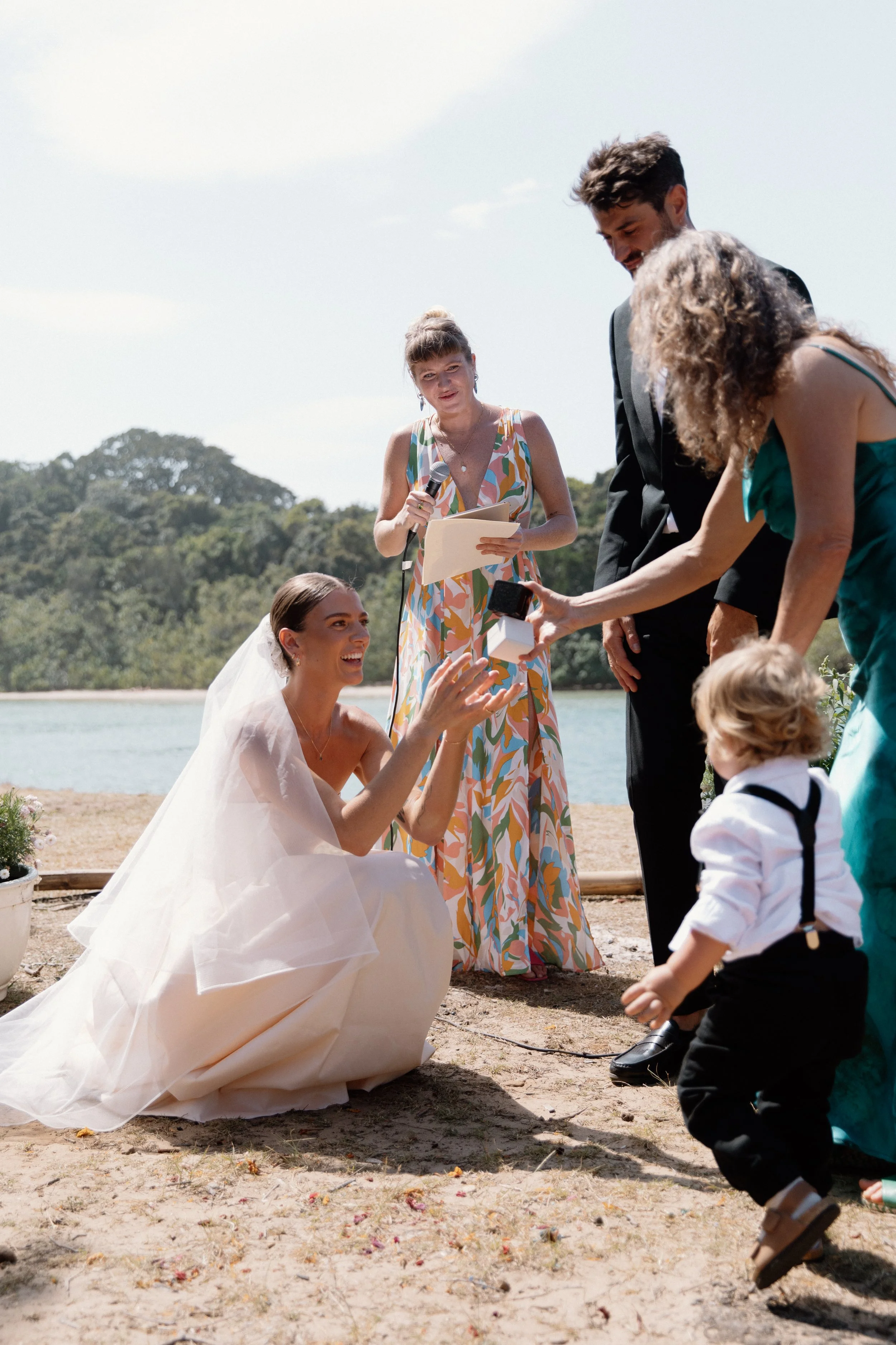 bride and groom wed by lou