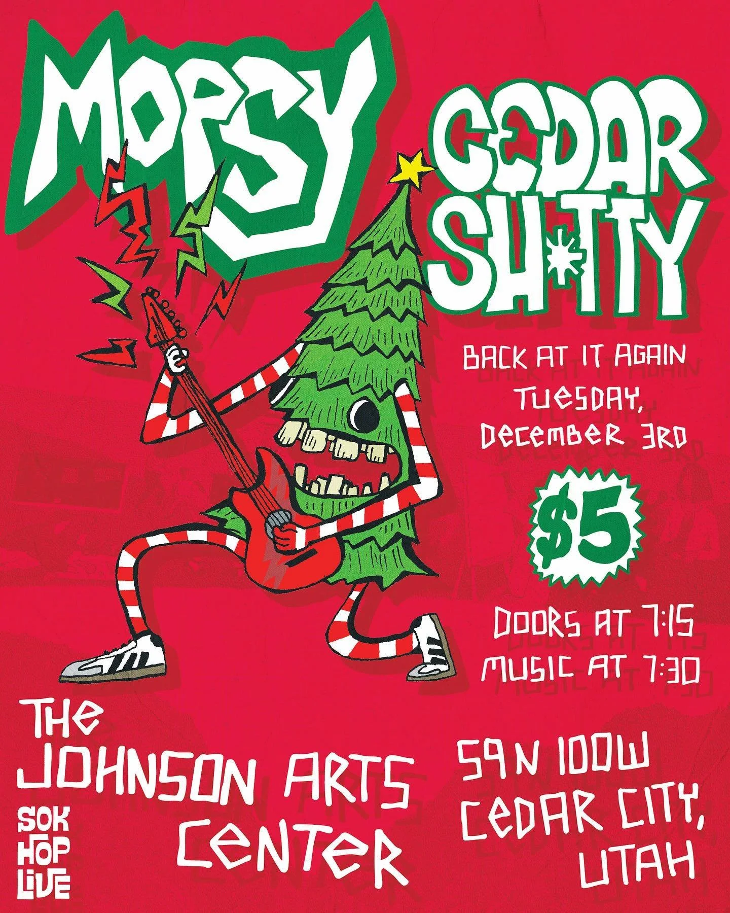 HAPPY THANKSGIVING 🦃 we are so so thankful for all of you 🫶!! 

LAST SOKHOP OF THE YEAR THIS TUESDAY 🥳‼️ Reuniting, we have Salt Lake&rsquo;s hottest band @mopsy_band &amp; Cedar City&rsquo;s very own @cedar.shitty 

🎄ALSO 🗣️ at this show we wil