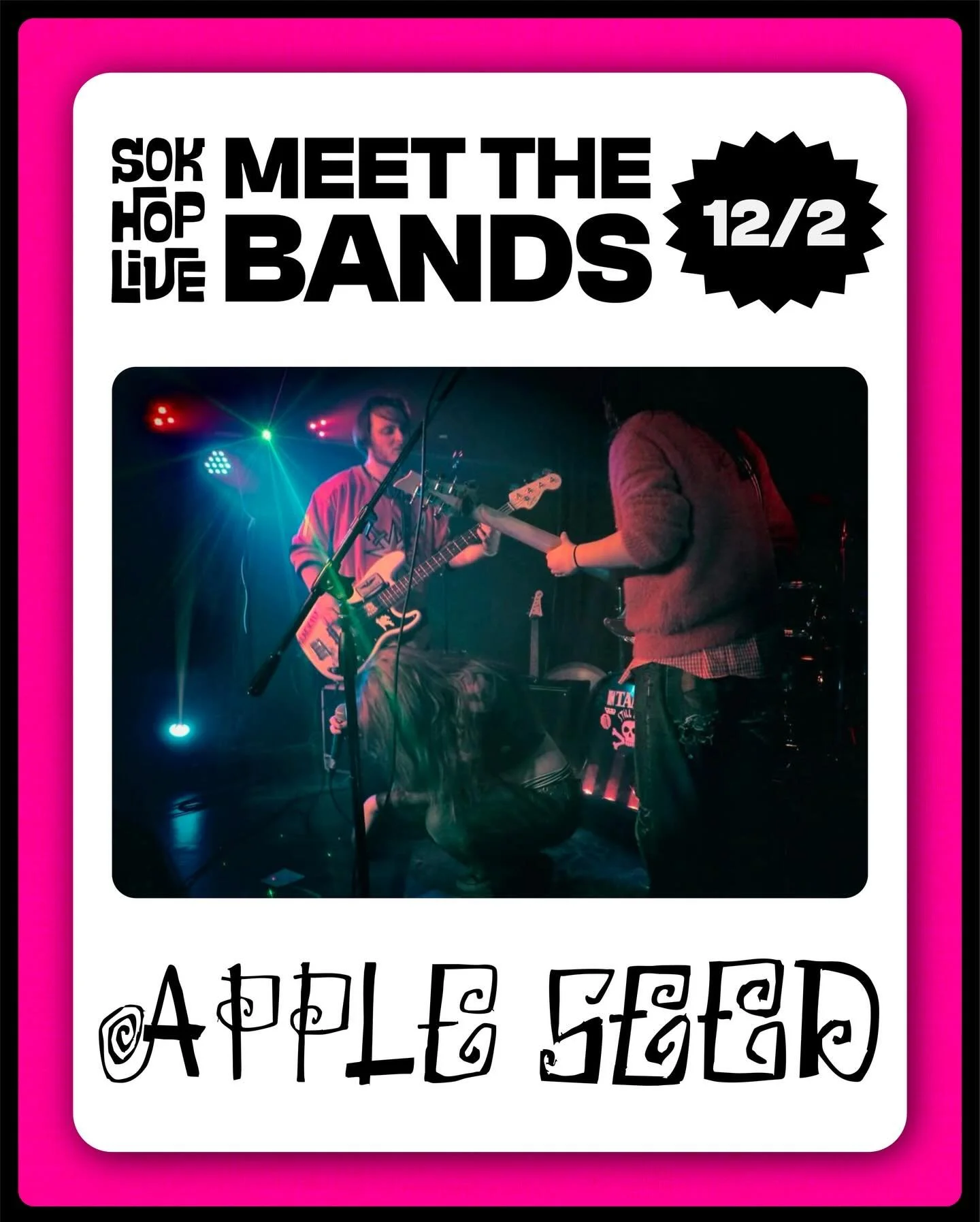 Our final Meet the Bands Monday&trade;️ of the semester 🥲 But we are going out with a bang with Tuesday&rsquo;s bands @appleseedtheband and @dopaminecrashband ! Read about them below 👇 

🍎 Straight from the heart of &ldquo;Sin City,&rdquo; Applese