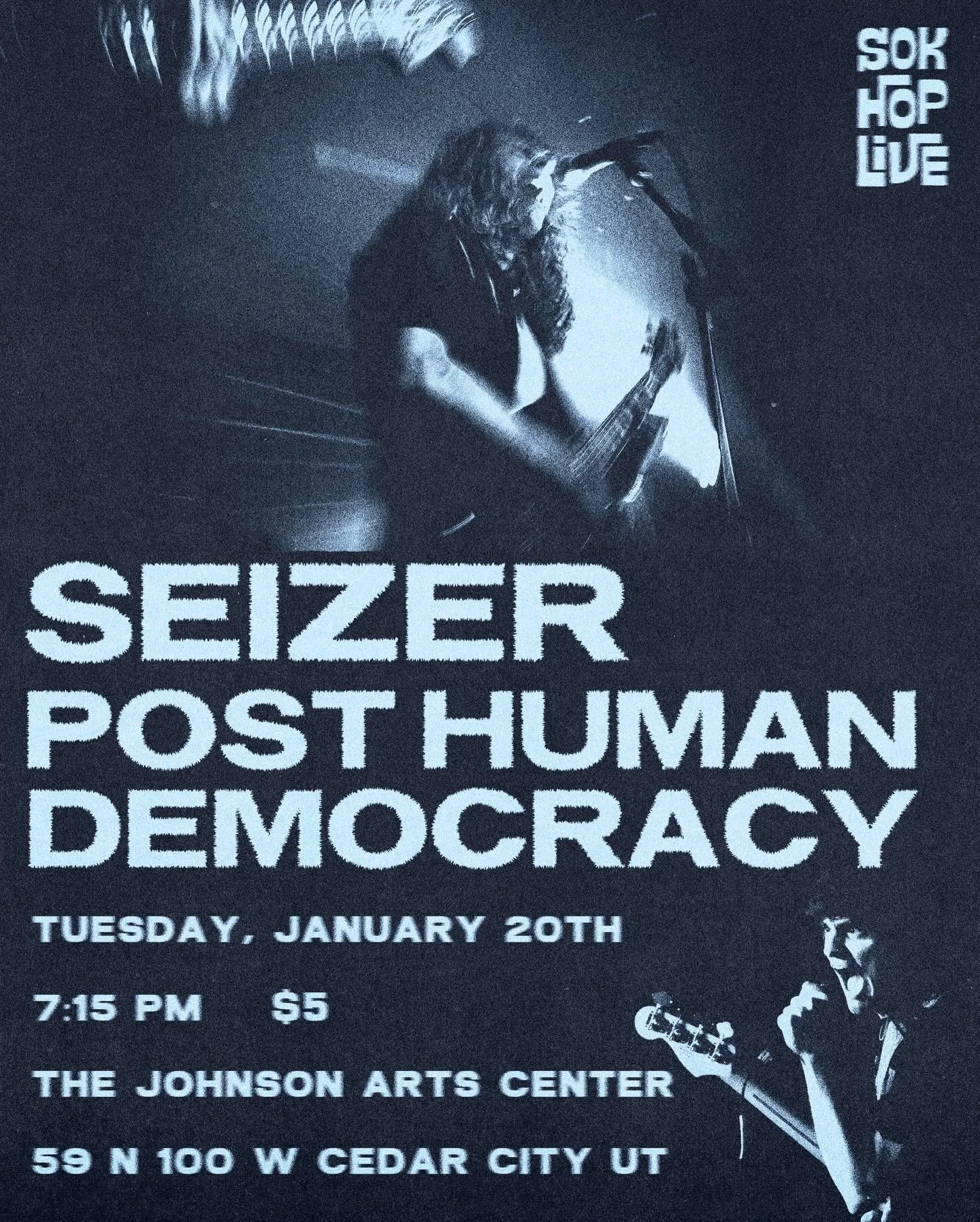 BIG TIME SHOW THIS TUESDAY 🚨 with two Cedar locals @posthumandemocracyband and @seizerseizerseizer 😈

 #concert #southernutah #southernutahevents #localmusic #utahmusic