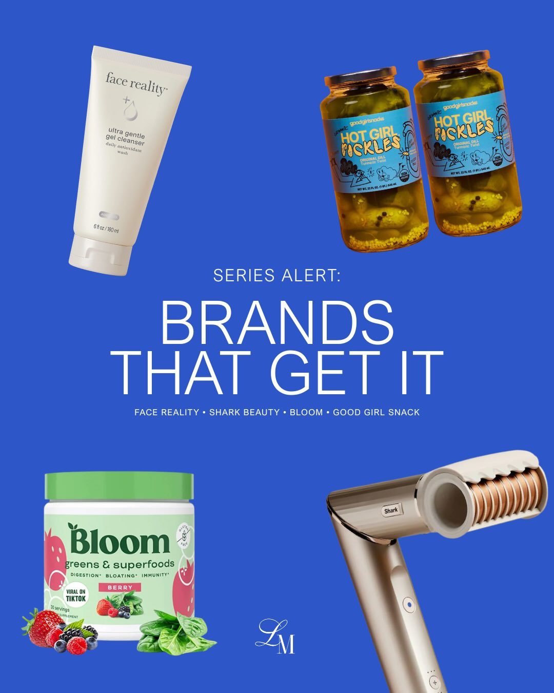 Consider this your marketing mood board ☁️ 

We love a brand that feels like a person, &amp; not like a corporation. This week&rsquo;s lineup is doing exactly that: 

 ⭐ @facerealityskincare: Education that actually hits.

 ⭐ @sharkbeauty: Making hig
